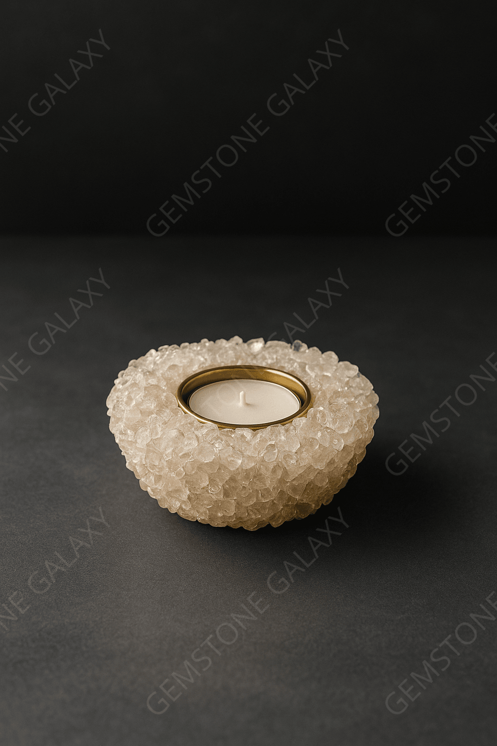 Clear Quartz Crystal Candle Holder