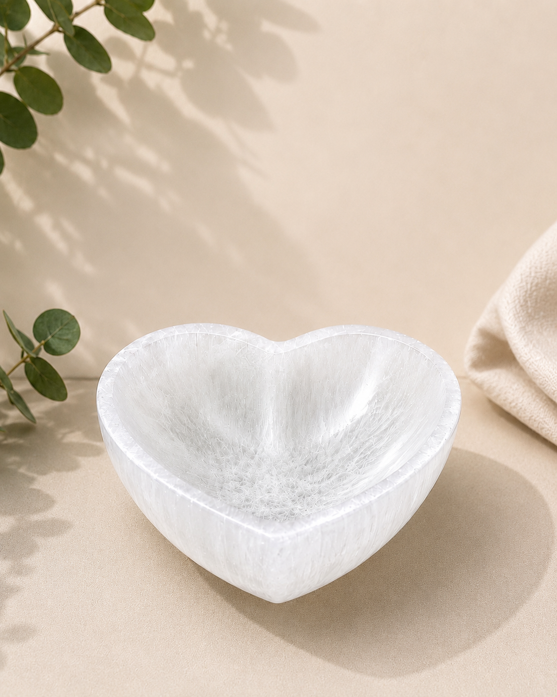 Heart Shaped Selenite Bowl