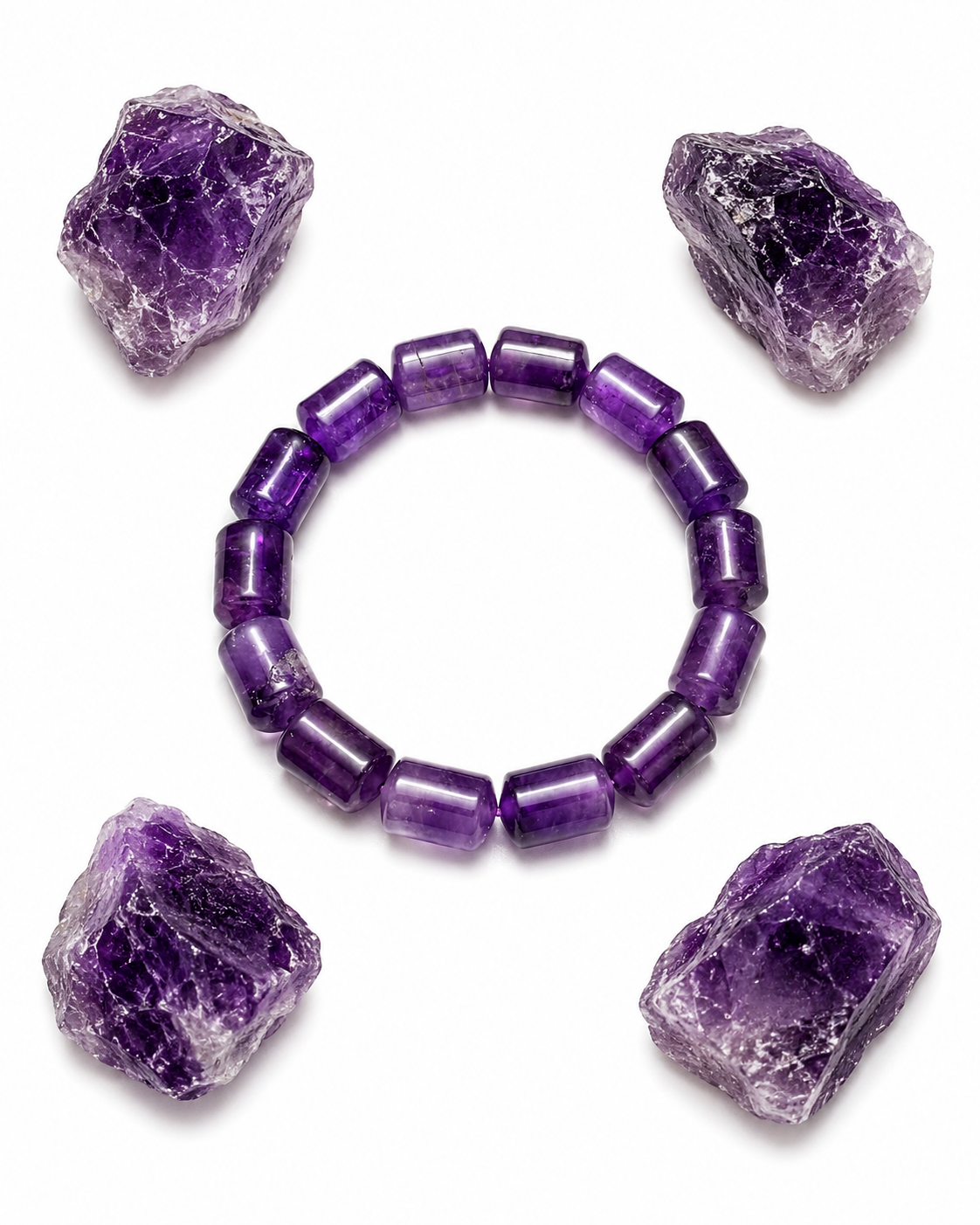 Amethyst Tube Bracelet
