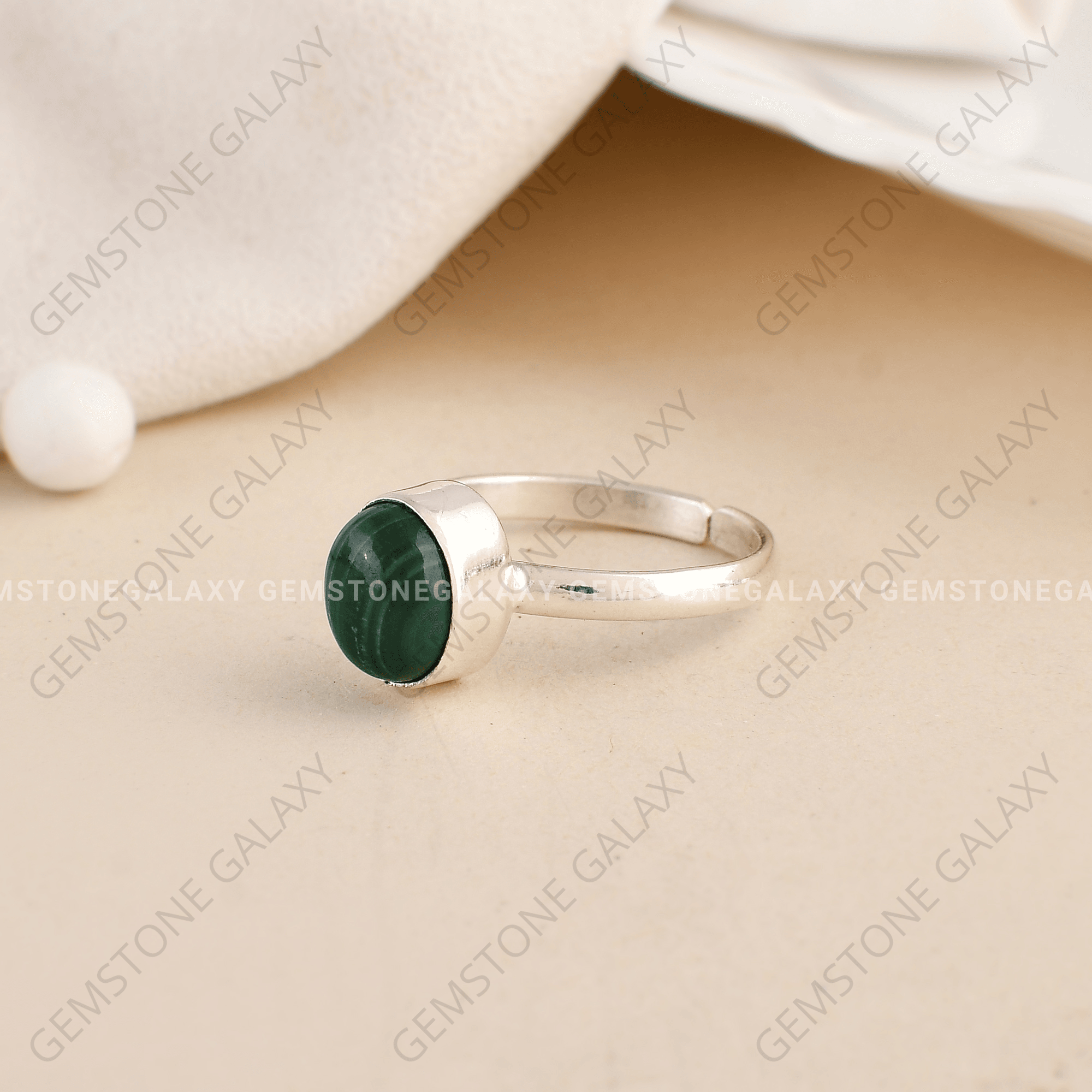 Malachite Adjustable Ring