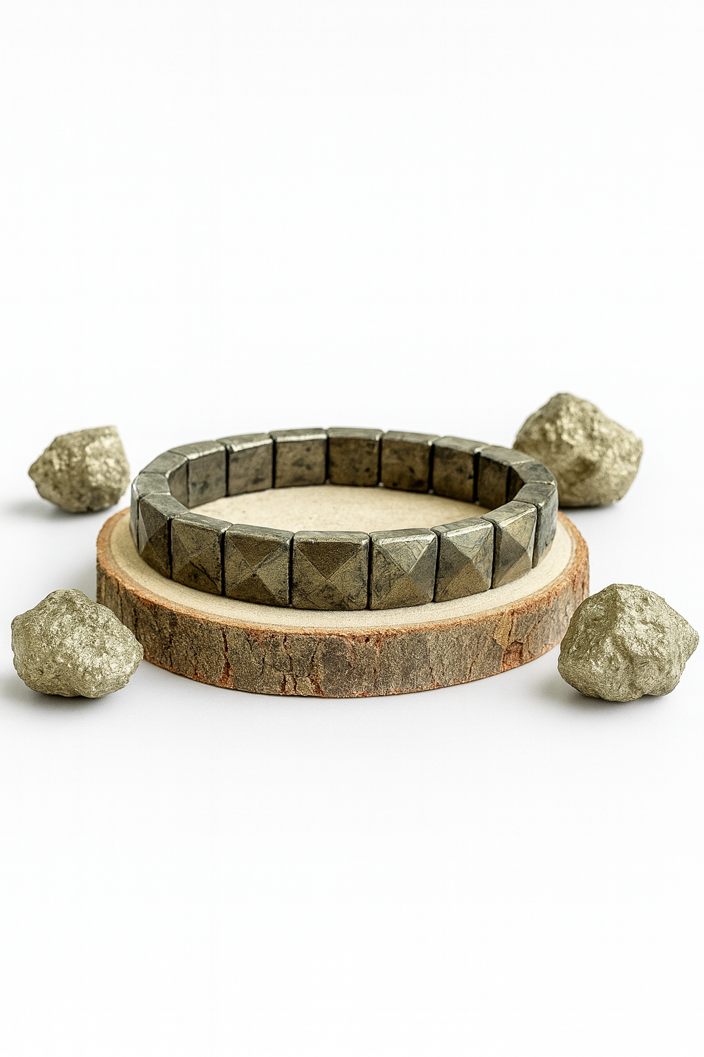 Pyrite Square Cut Bracelet