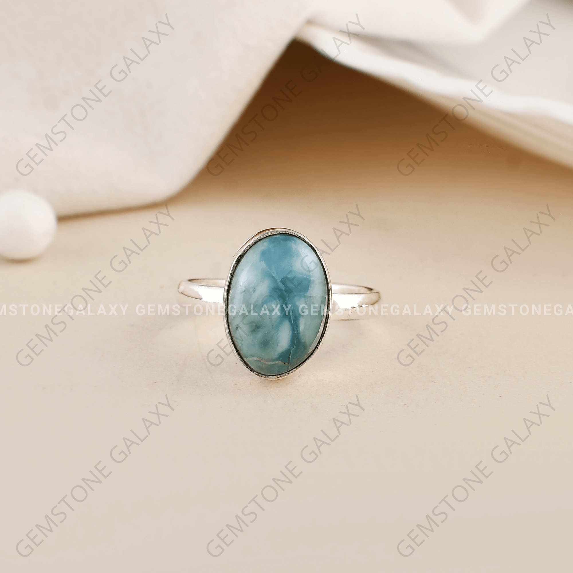 Larimar Adjustable Ring