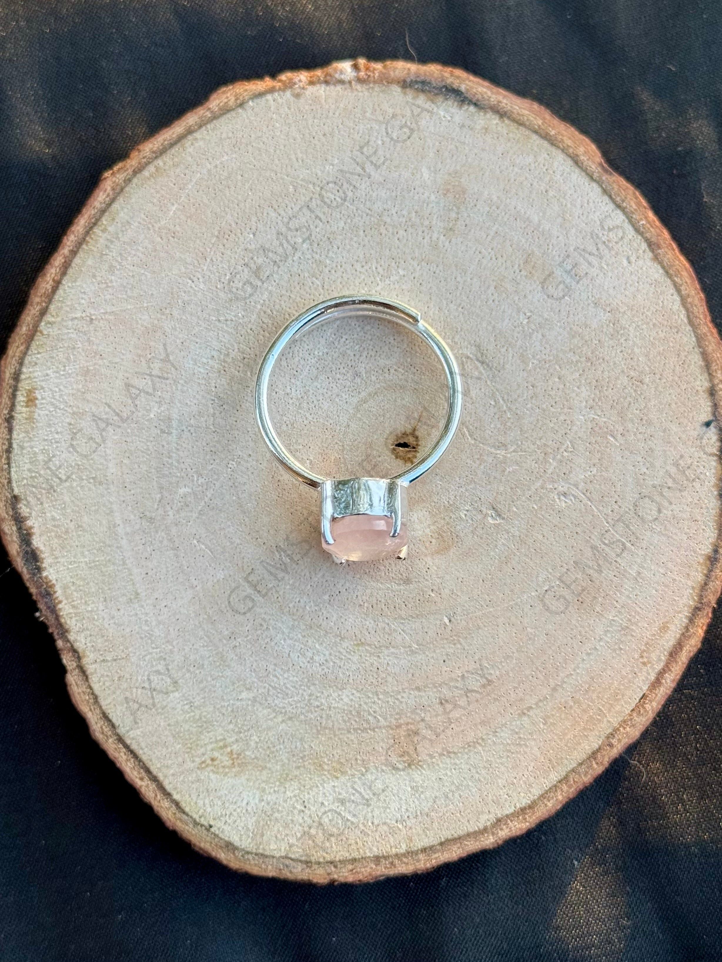 Rose Quartz Adjustable Ring