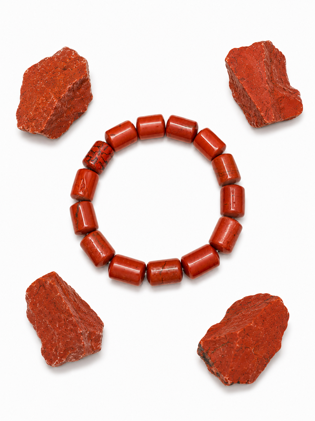Red Jasper Tube Bracelet