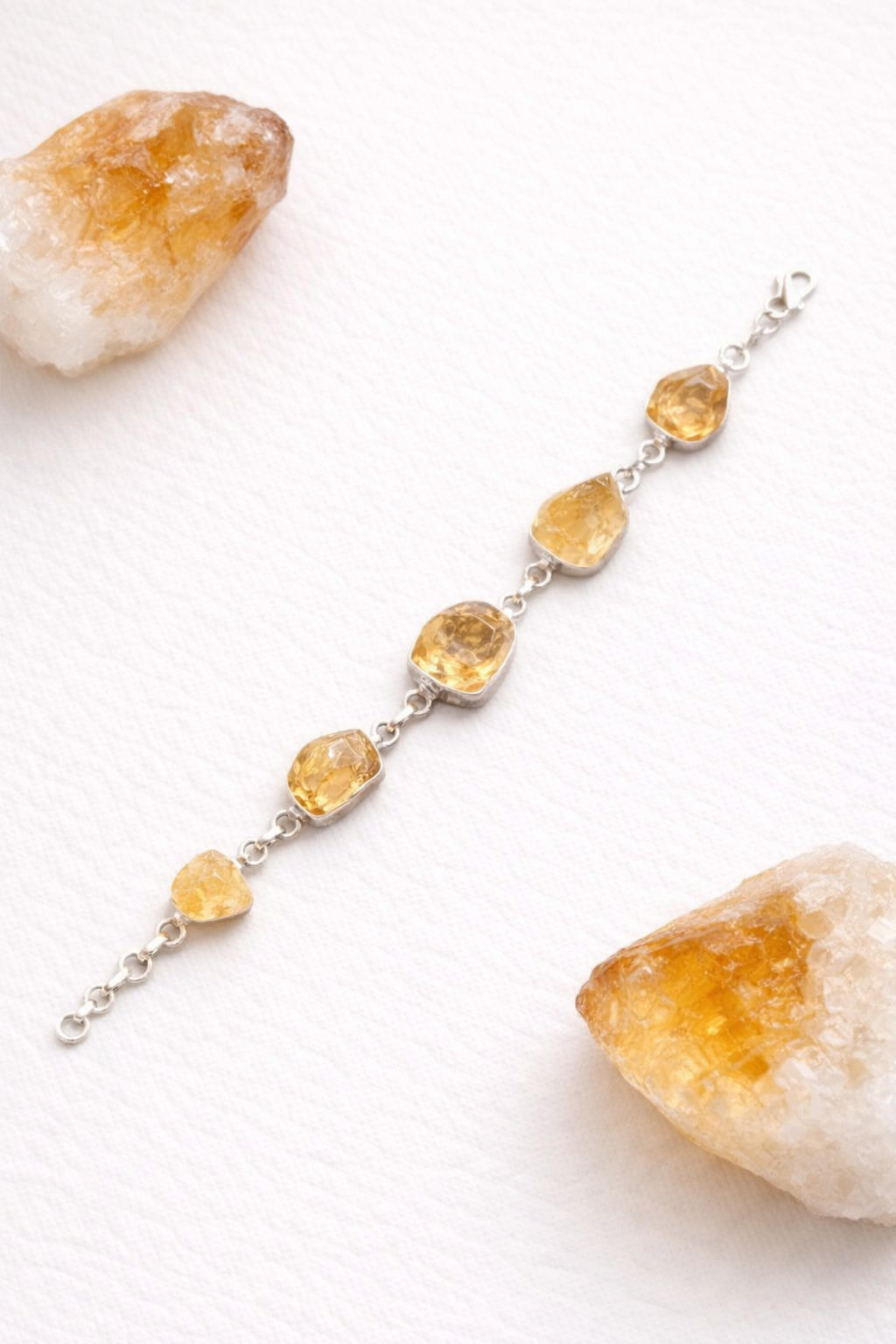 Raw Citrine Adjustable Bracelet