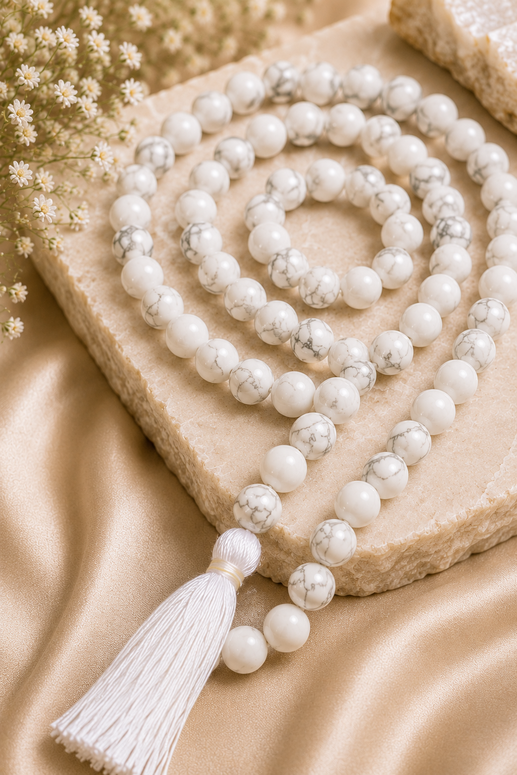 Howlite Mala