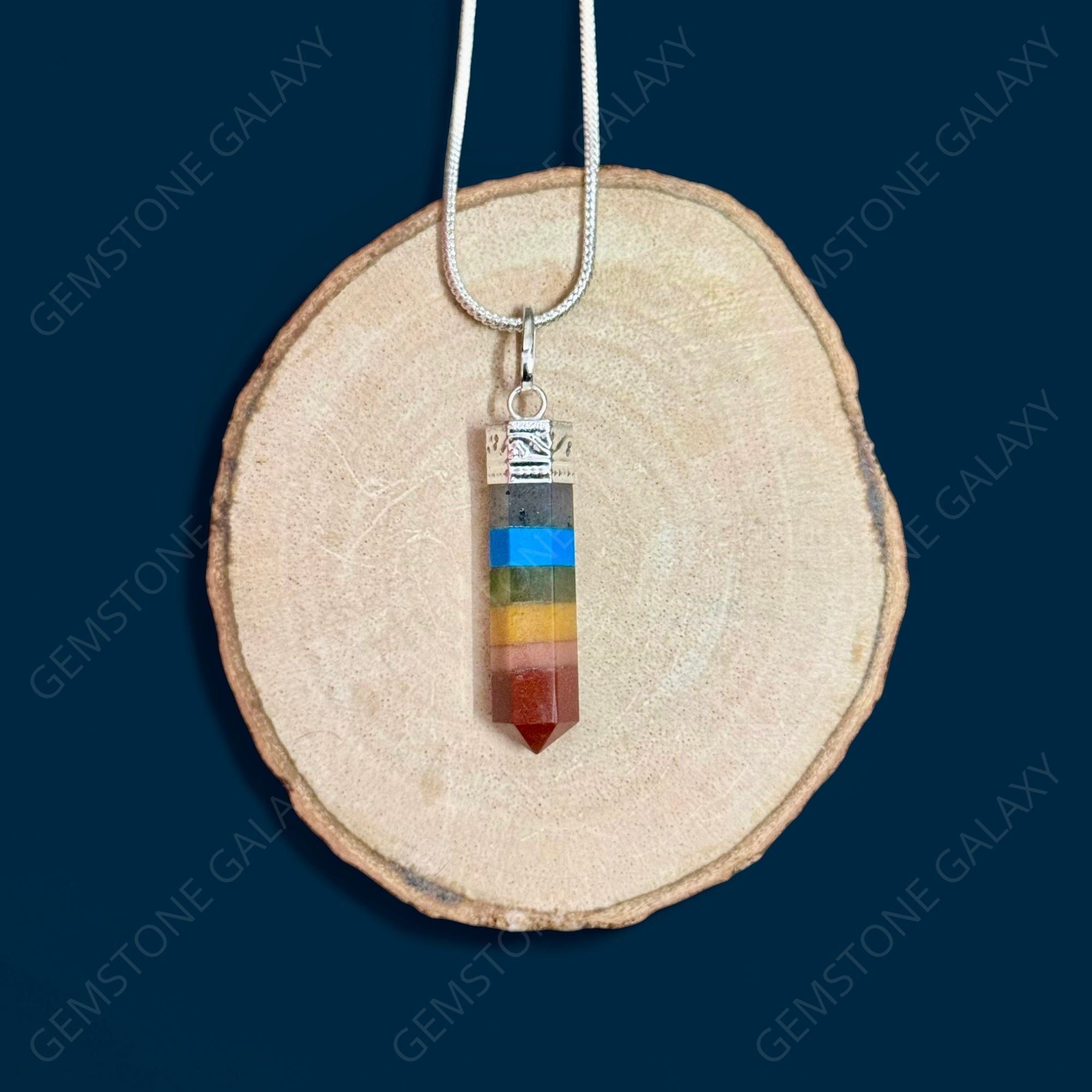 7 Chakra Pencil Pendant