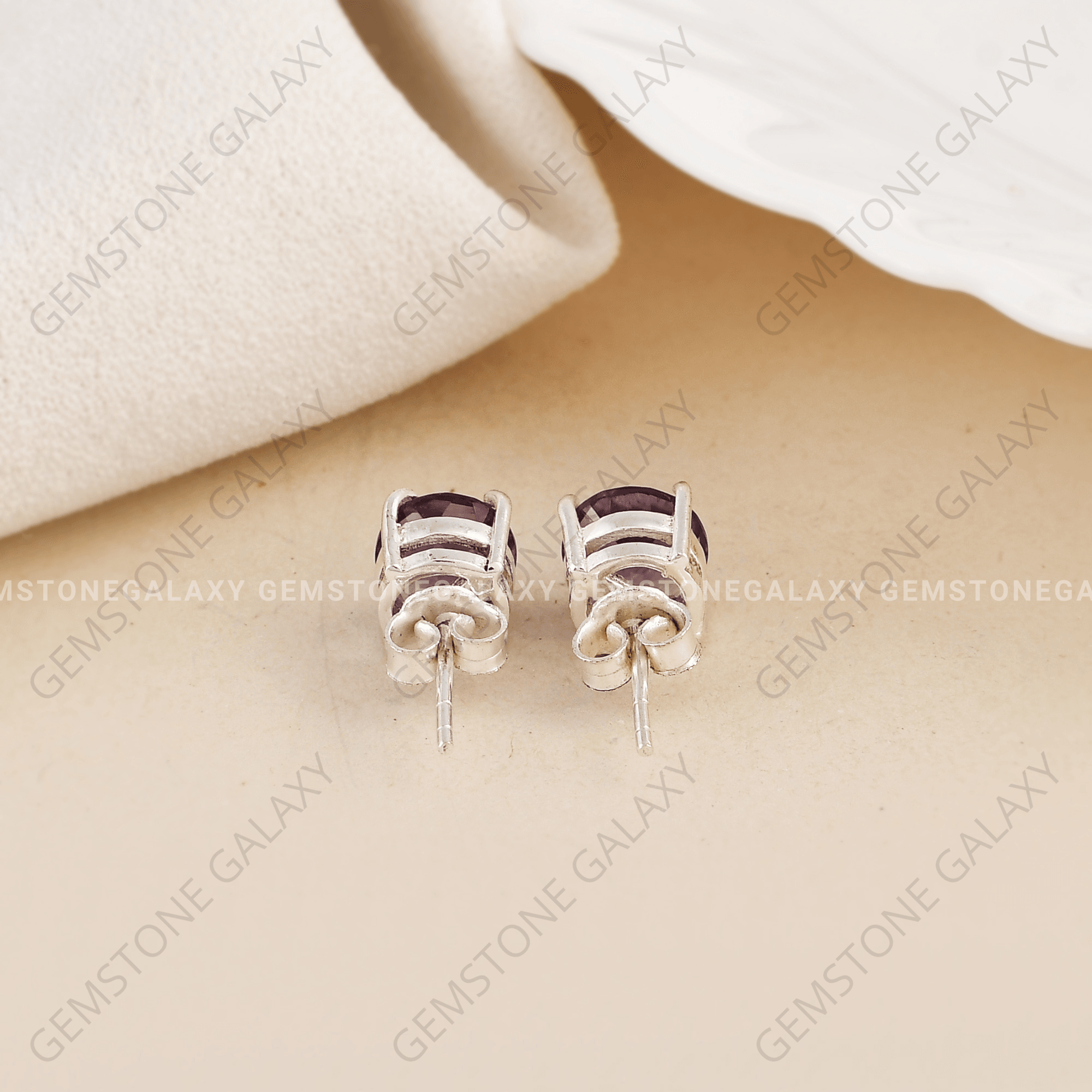 Amethyst Stud Earrings