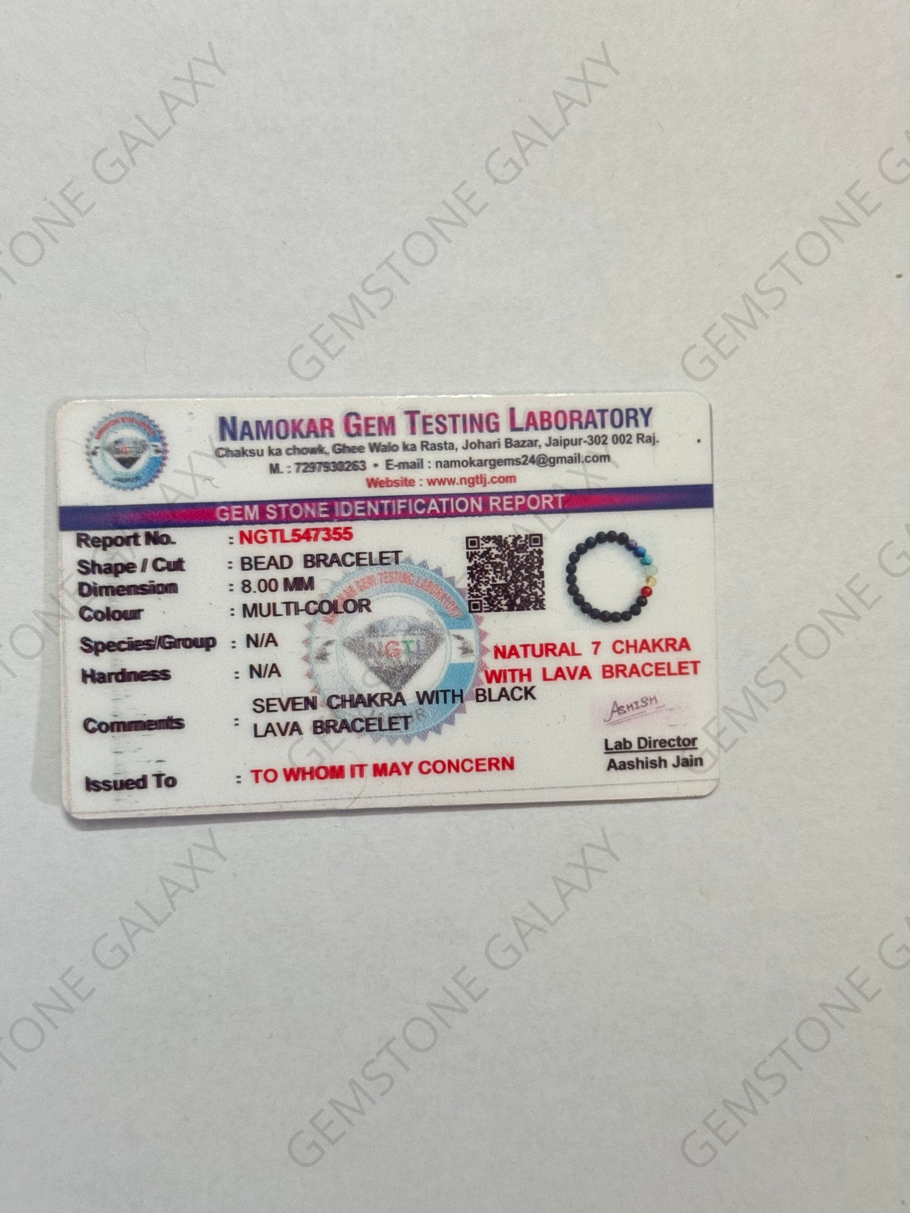 7 Chakra Lava Bracelet