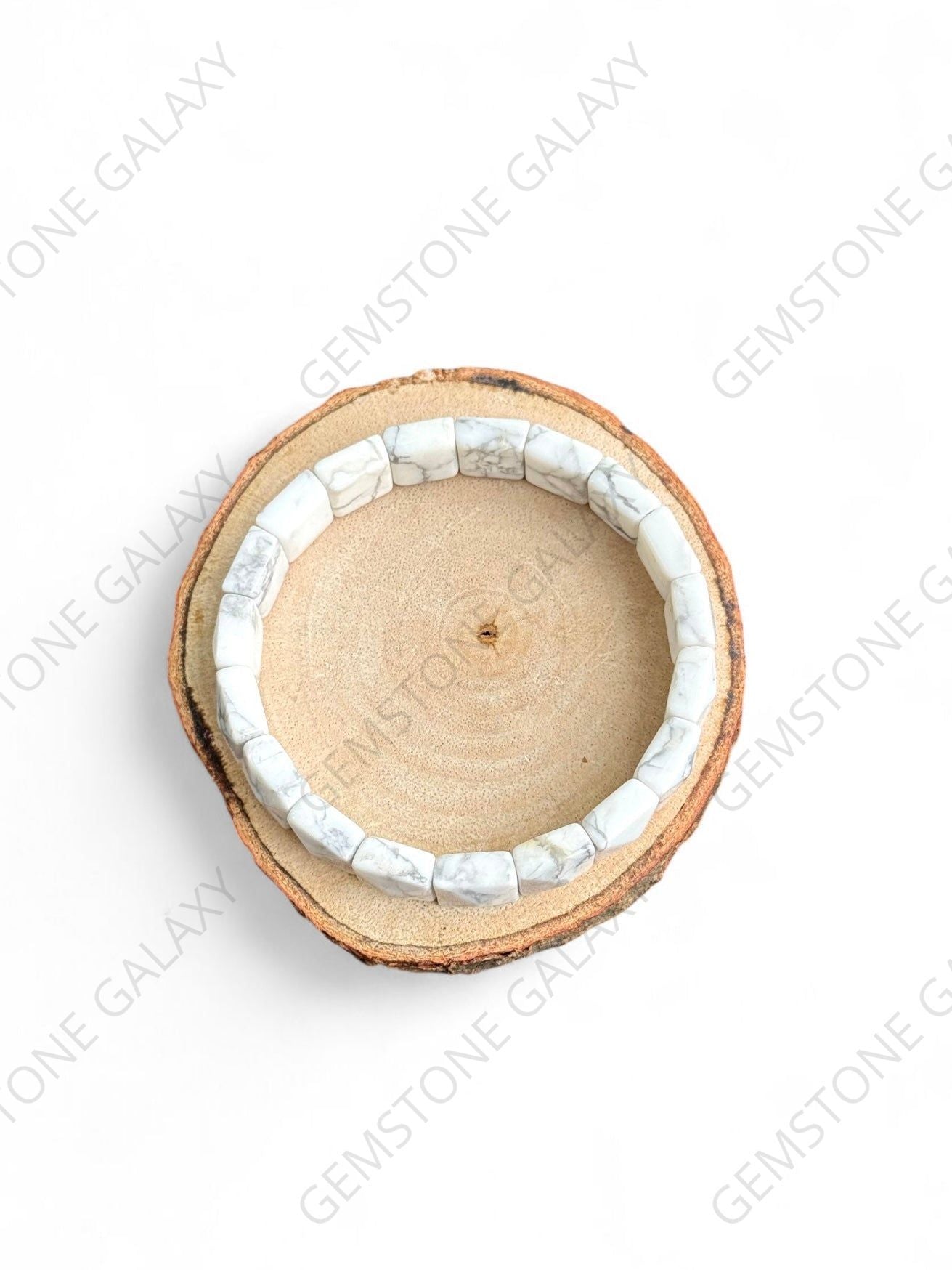 Howlite Square Cut Bracelet