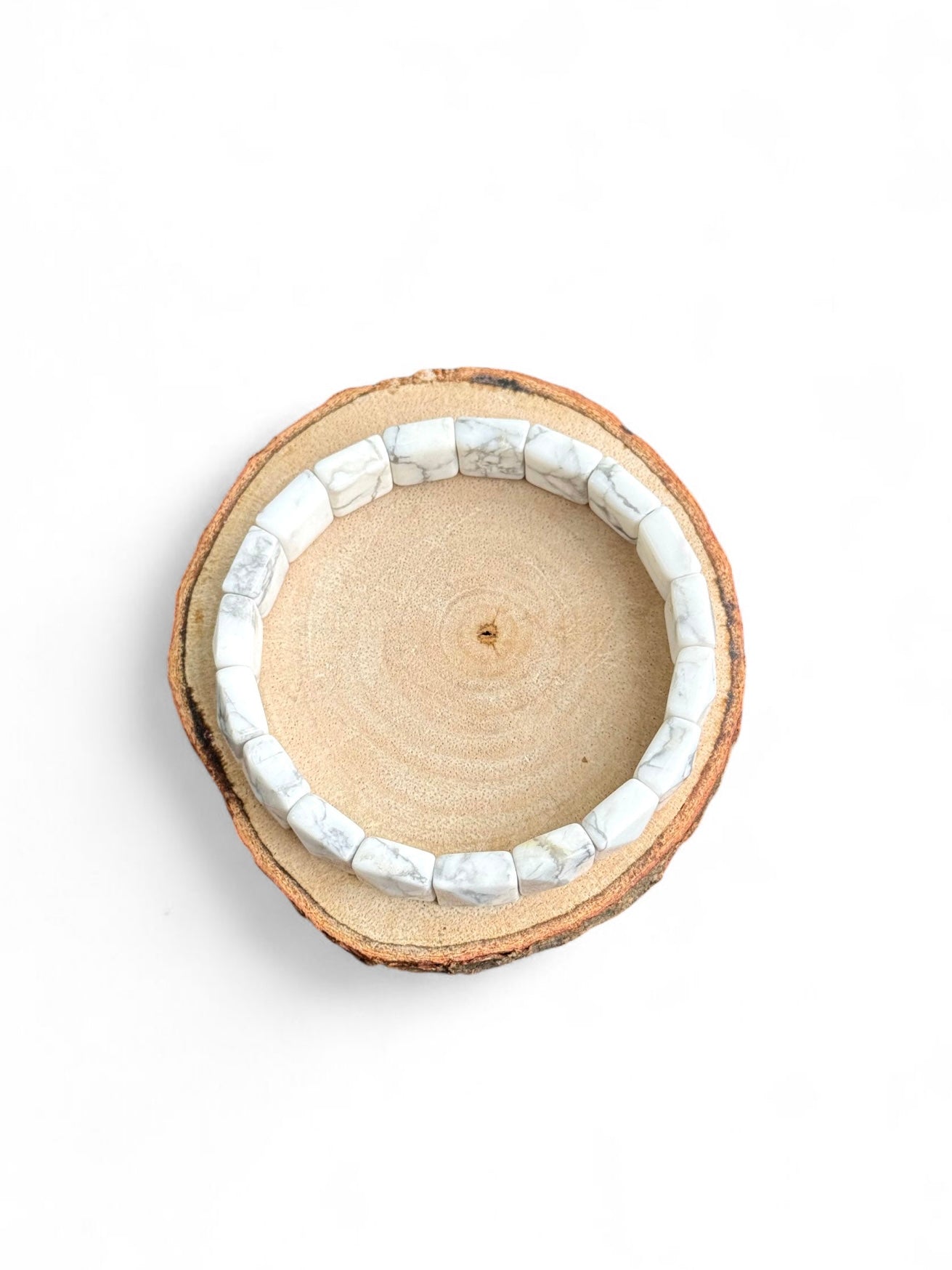 Howlite Square Cut Bracelet