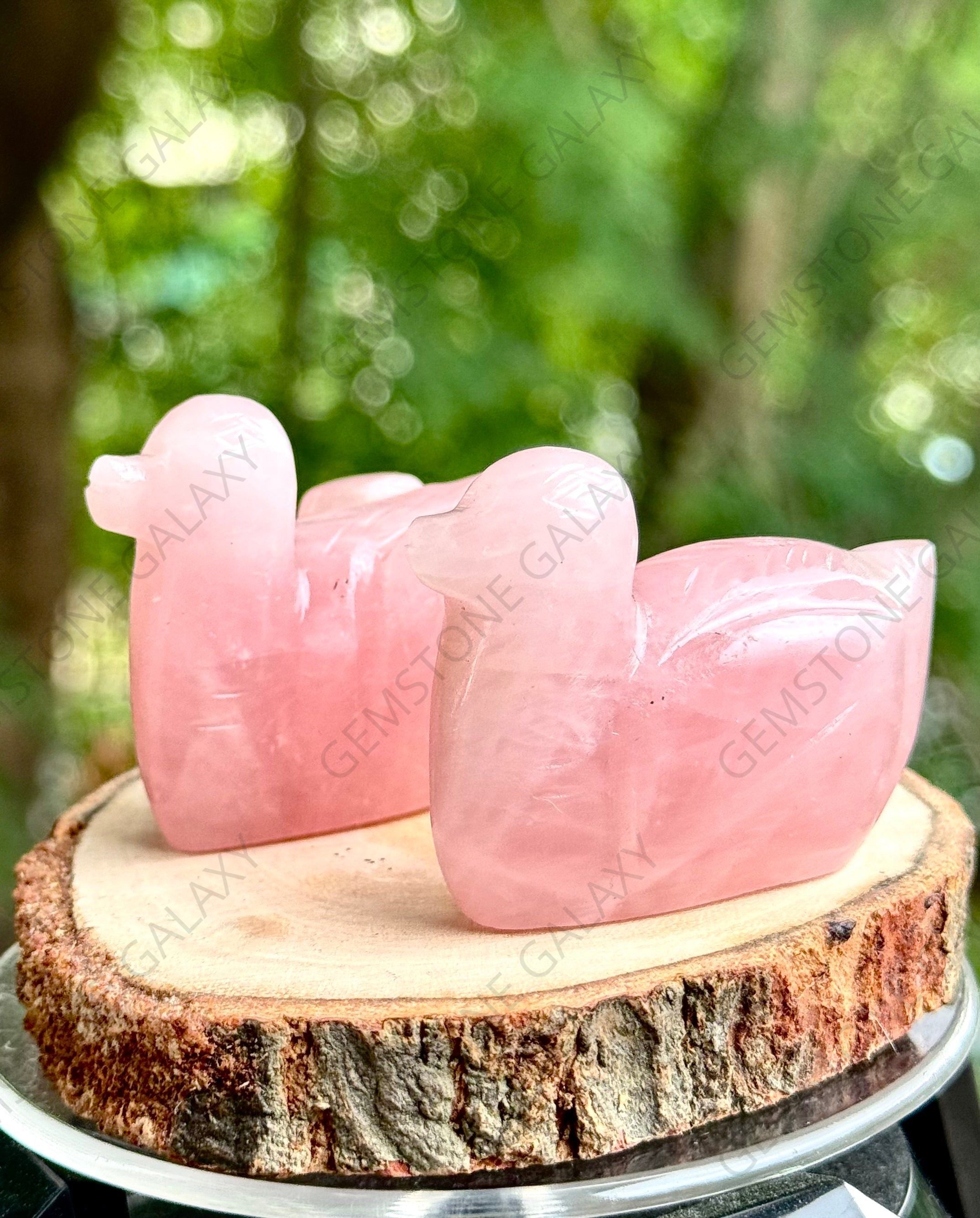 Rose Quartz Duck (Set of 2)