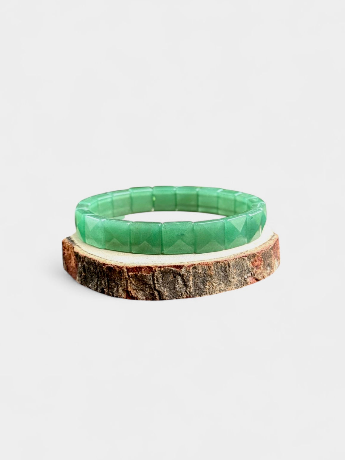 Green Aventurine Square Cut Bracelet