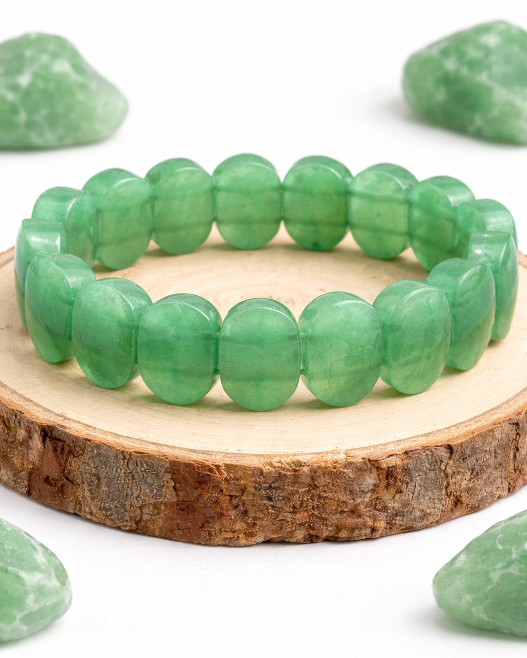 Green Aventurine Oval Cut Bracelet