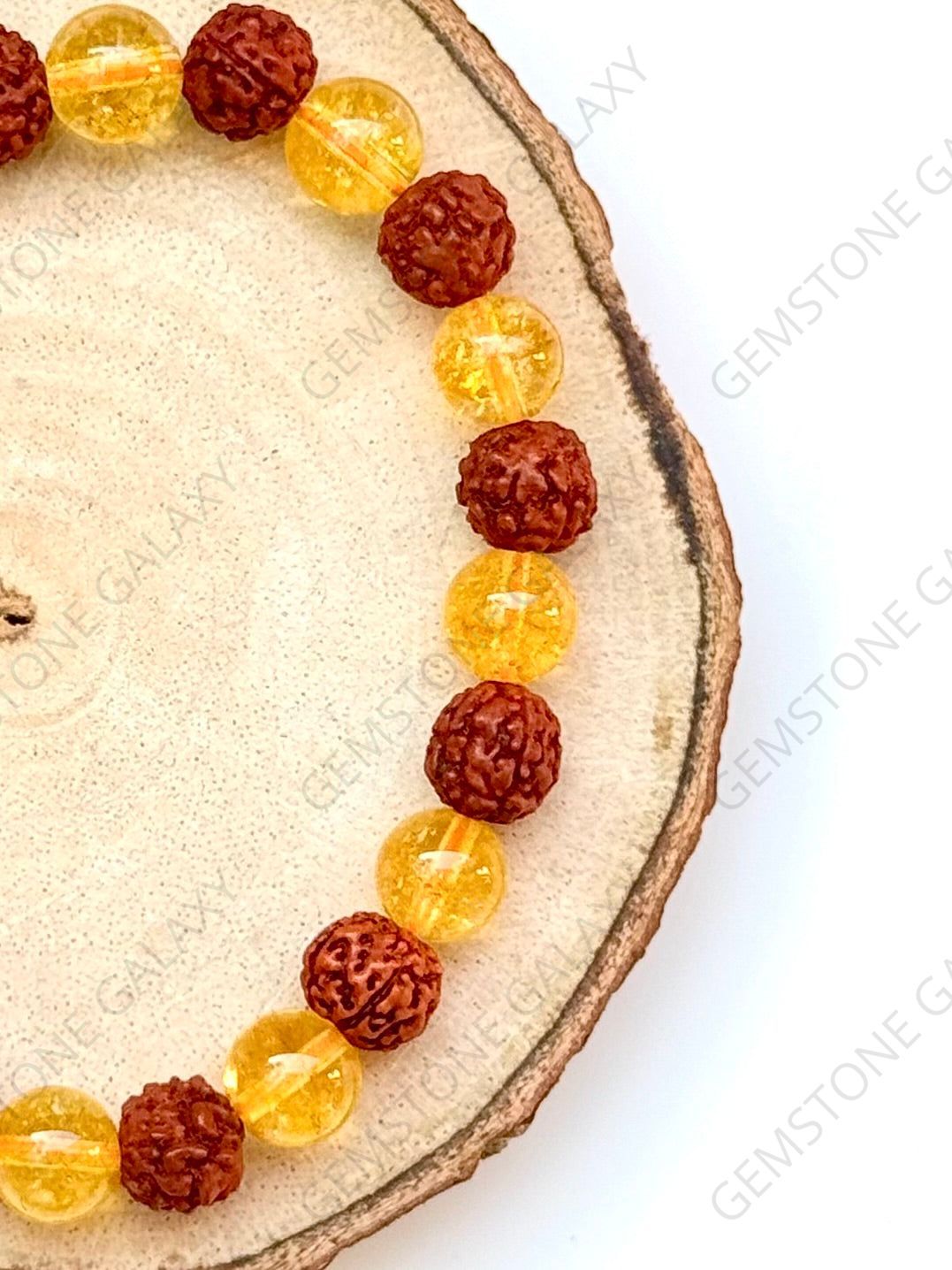 Citrine - Rudraksha Bracelet