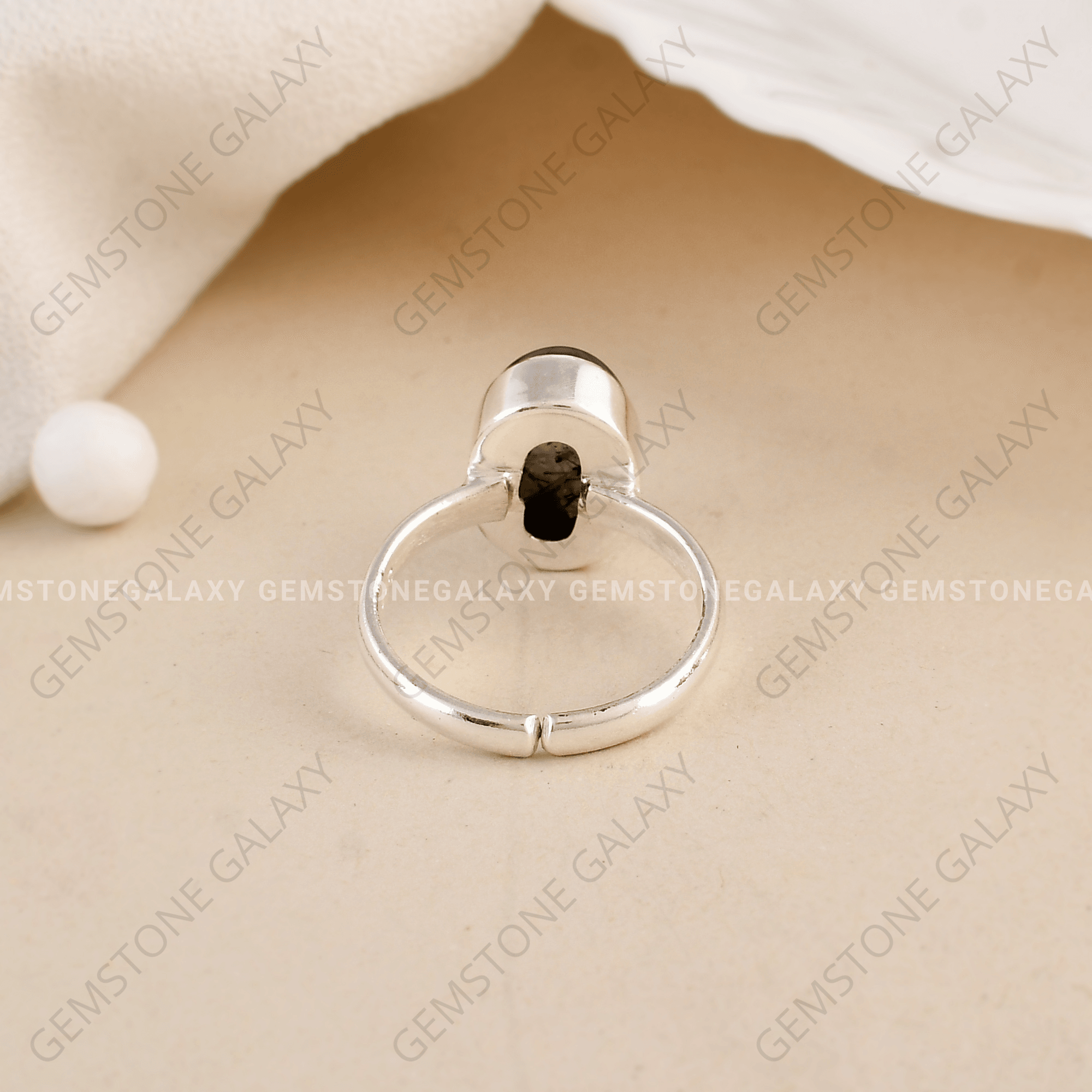 Black Rutile Adjustable Ring