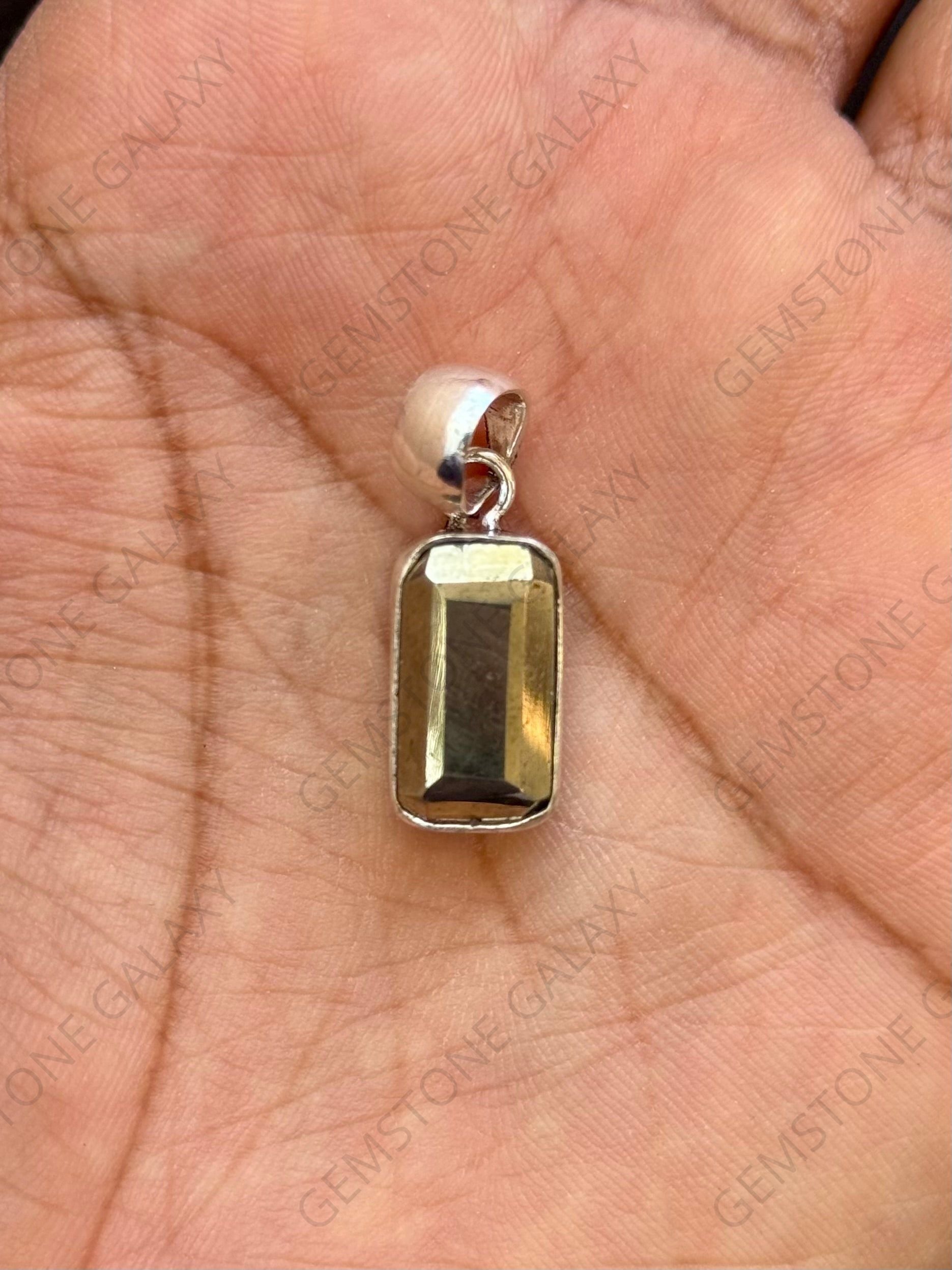 Pyrite Rectangle Pendant