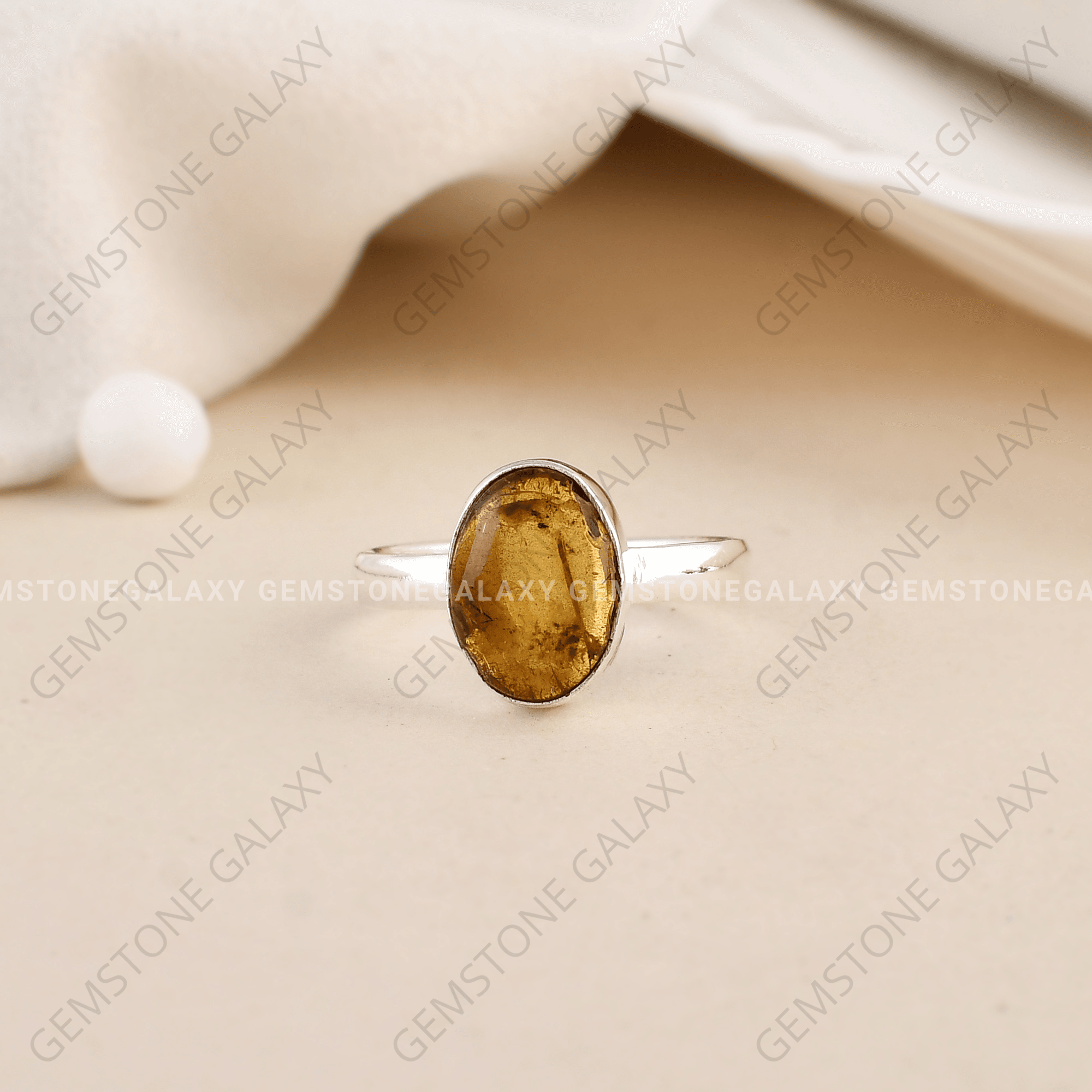 Amber Adjustable Ring