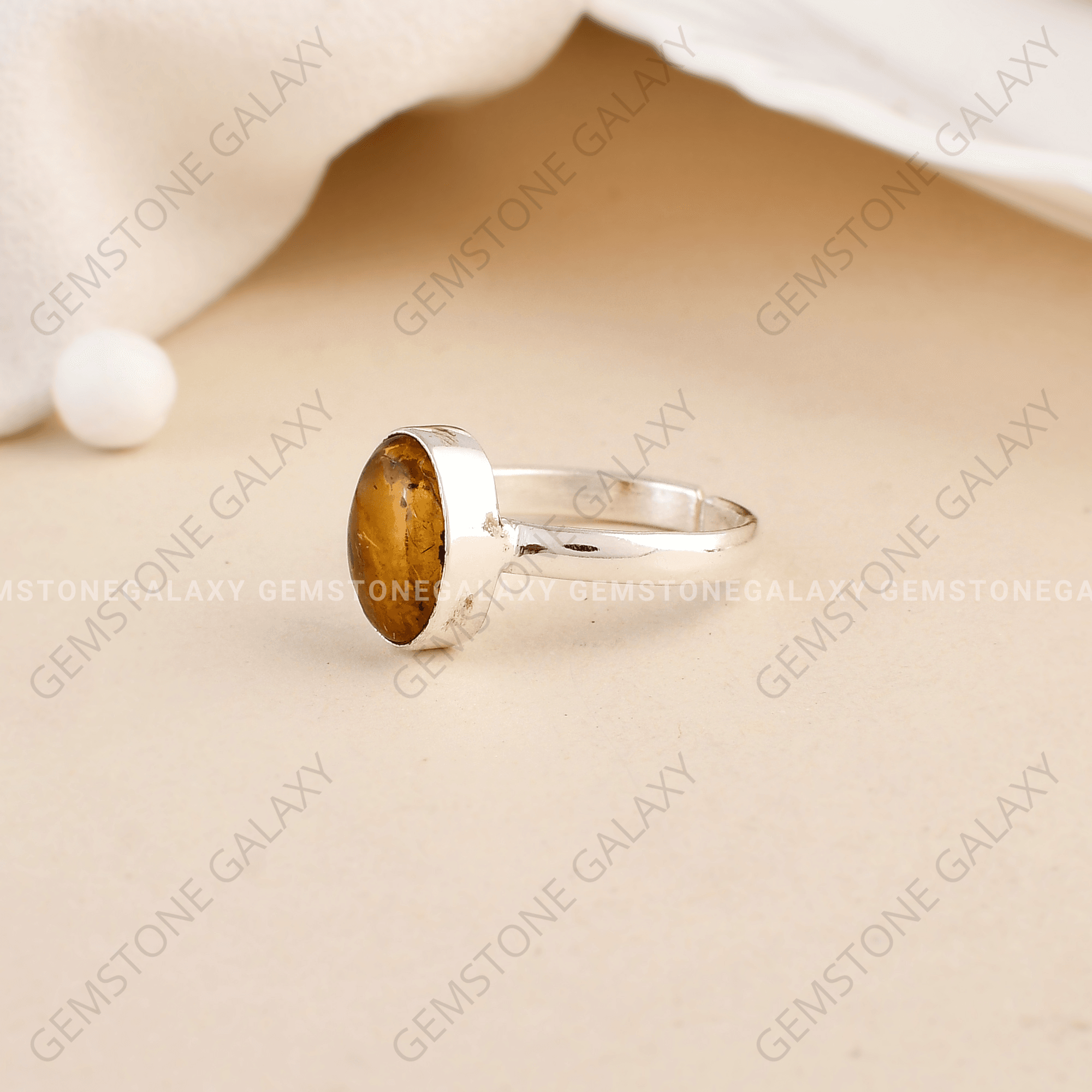 Amber Adjustable Ring