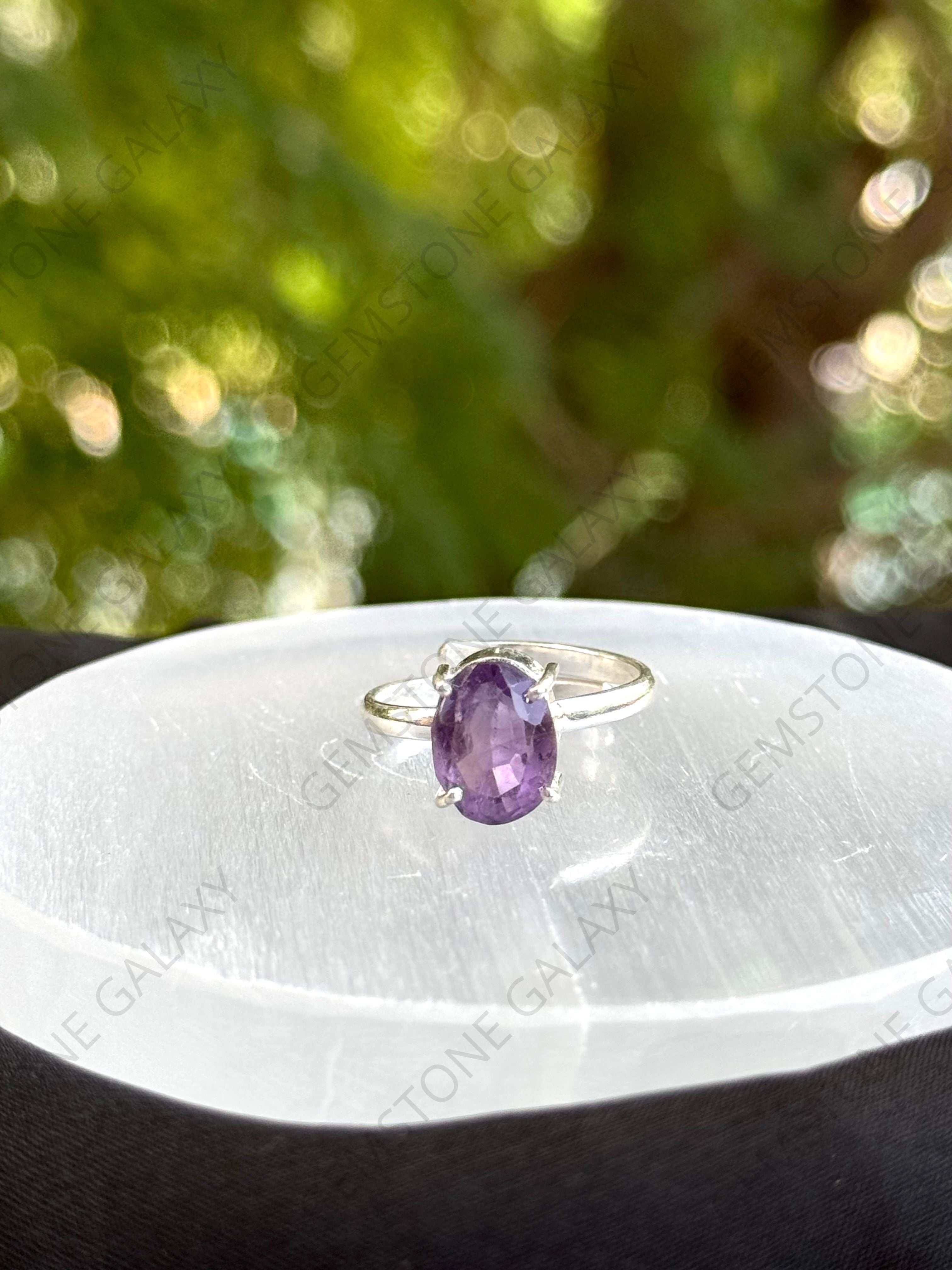 Amethyst Adjustable Ring