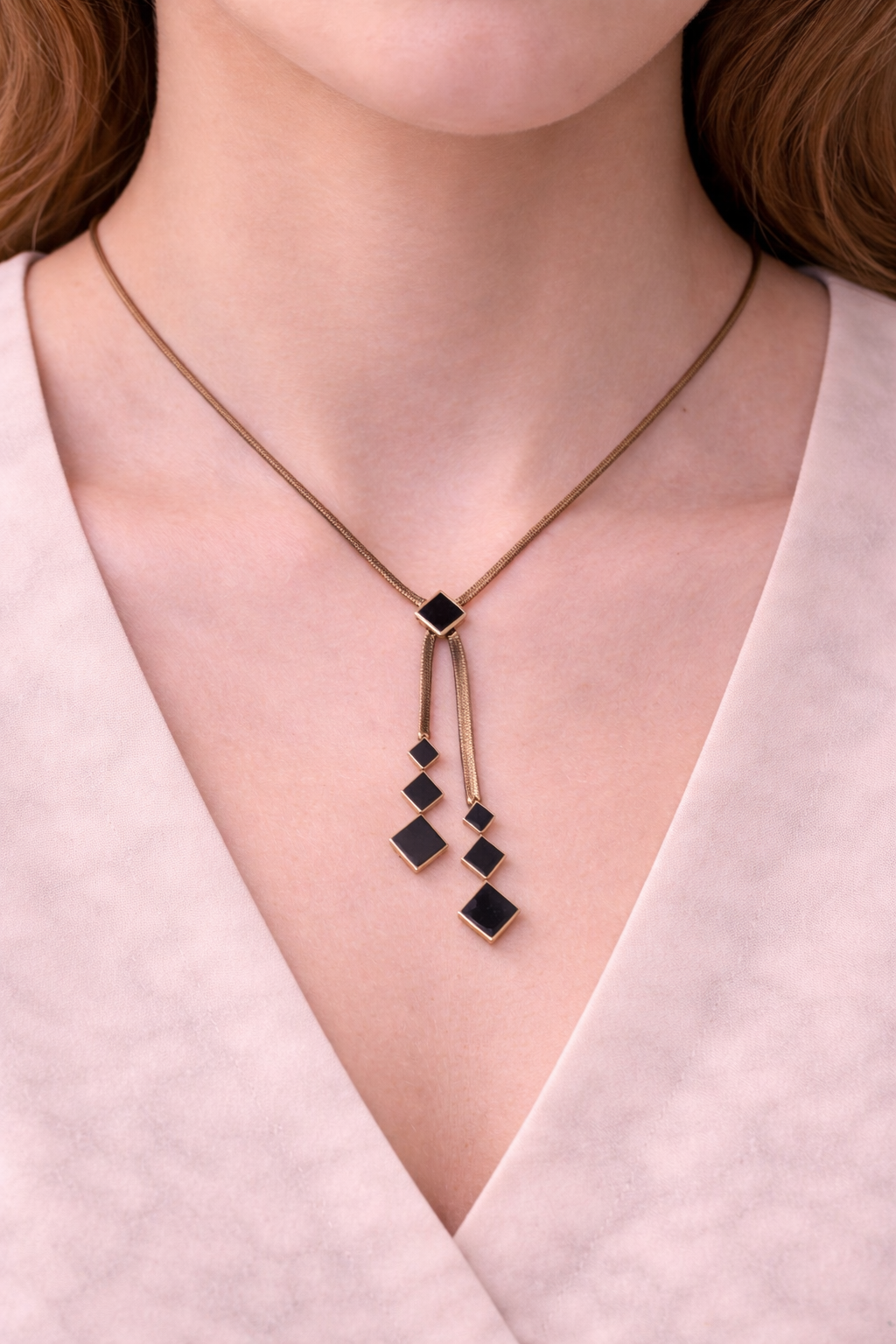 Midnight Cascade Tassel Necklace