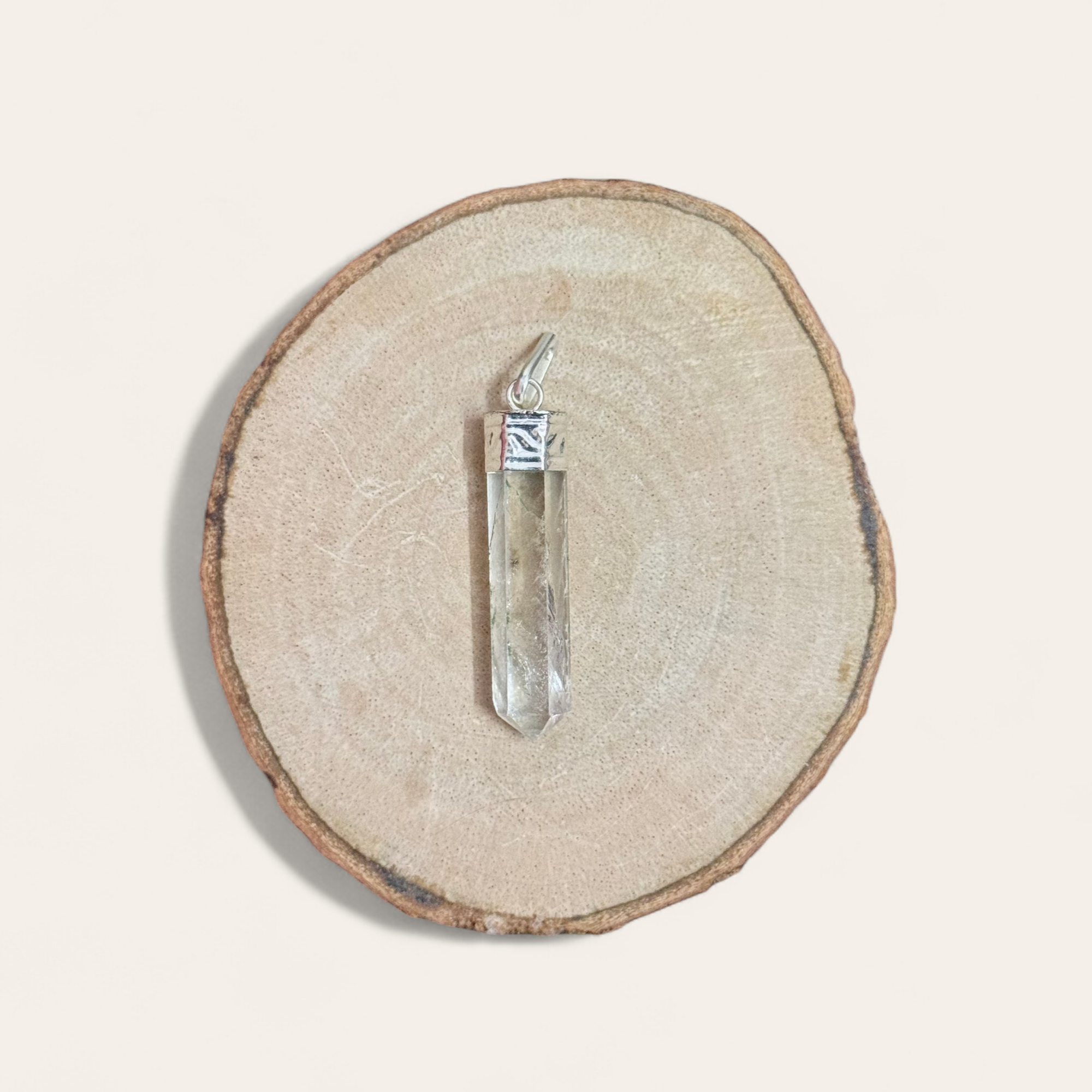 Clear Quartz Pencil Pendant