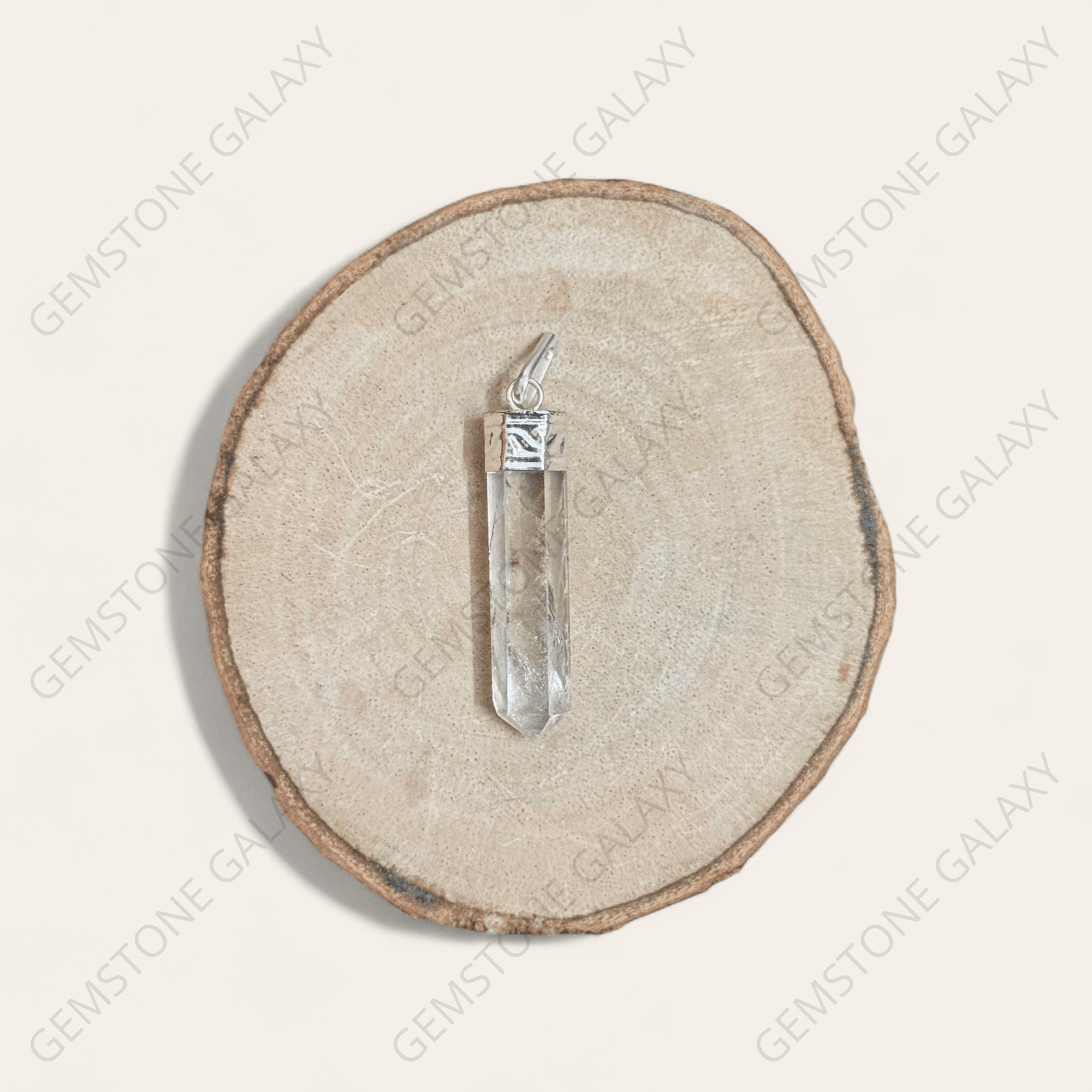 Clear Quartz Pencil Pendant