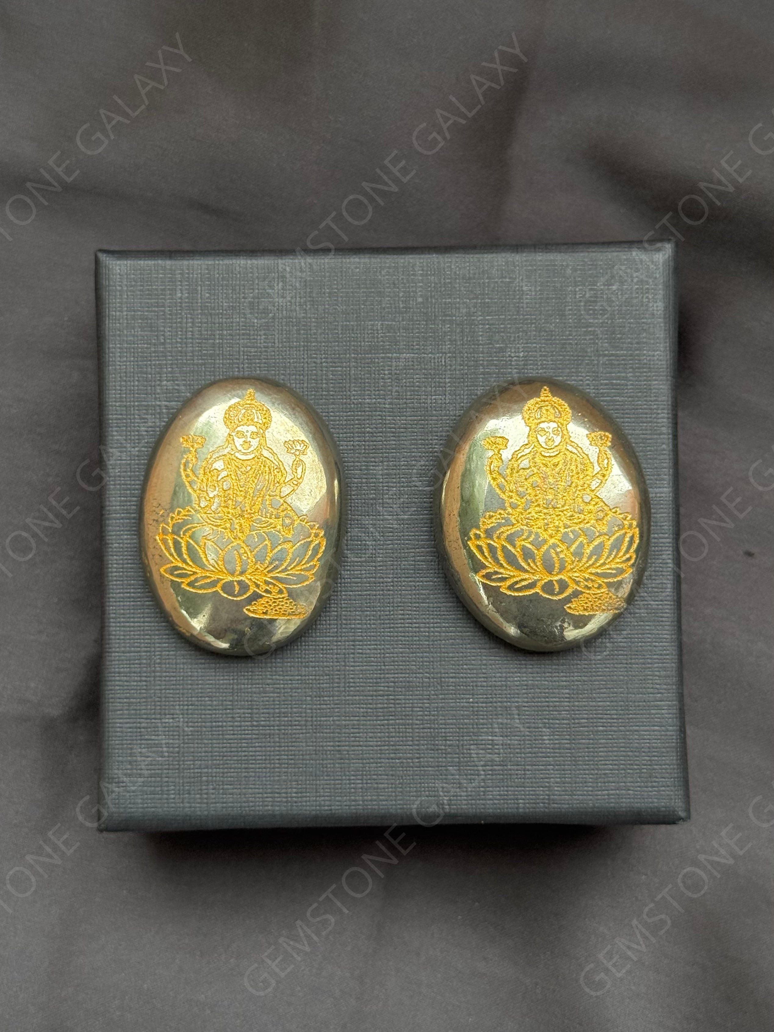 Lakshmi Ji and Shri Yantra Pyrite Coin