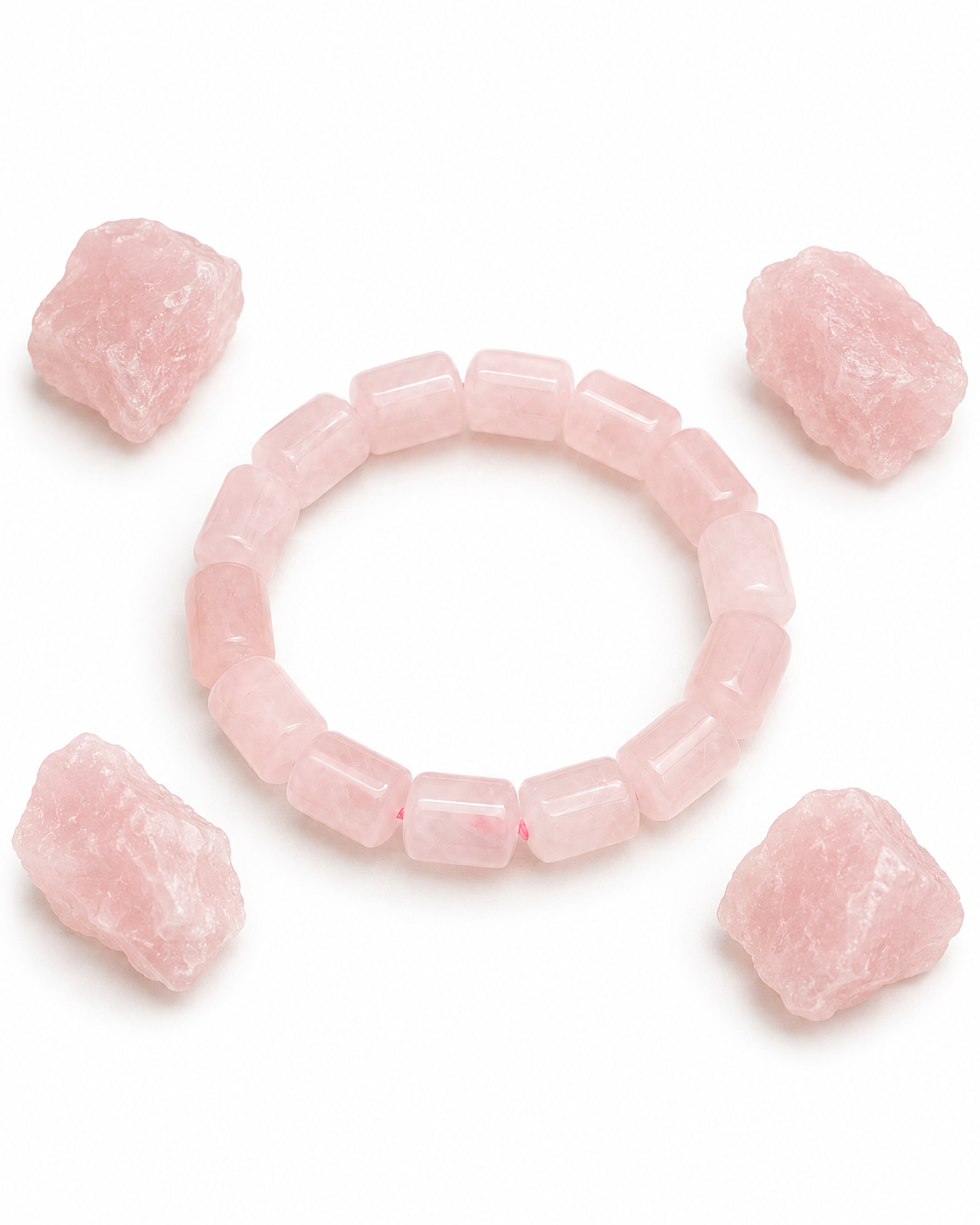 Rose Quartz Tube Bracelet