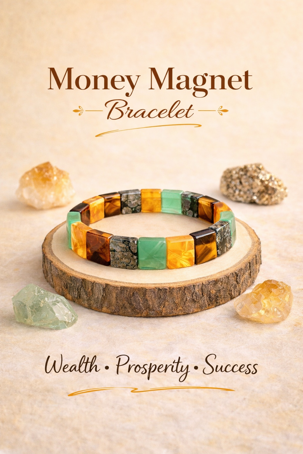 Money Magnet Square Cut Bracelet