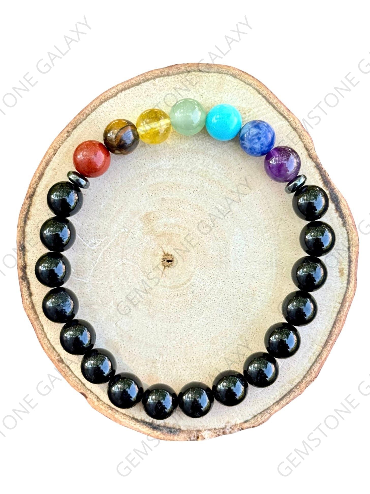 7 Chakra - Black Tourmaline Bracelet