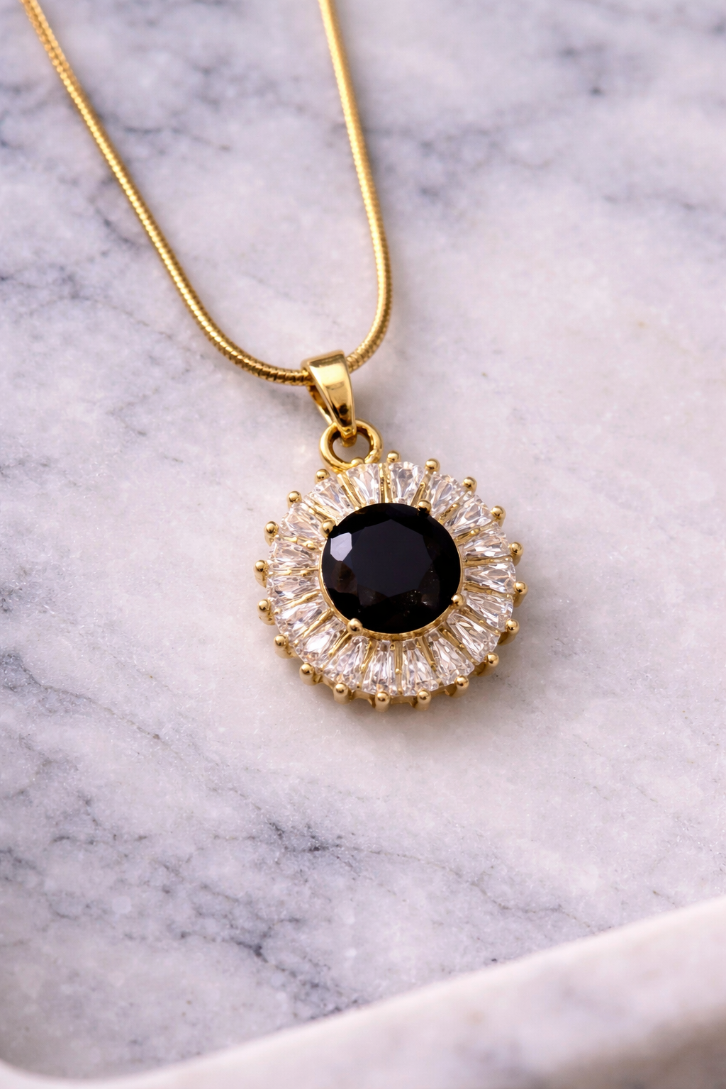 Celestial Halo Pendant Necklace