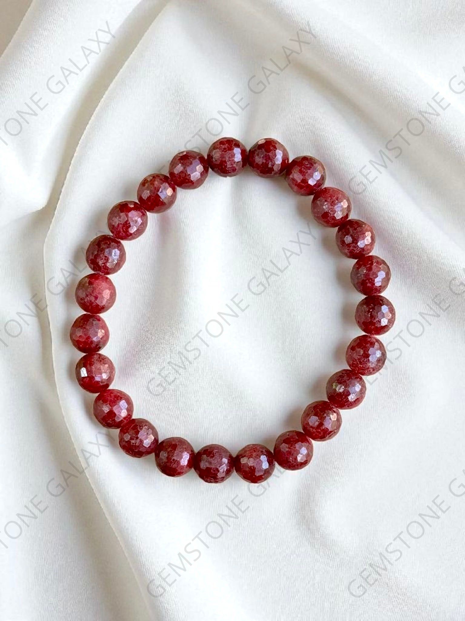 Ruby Diamond Cut Bracelet