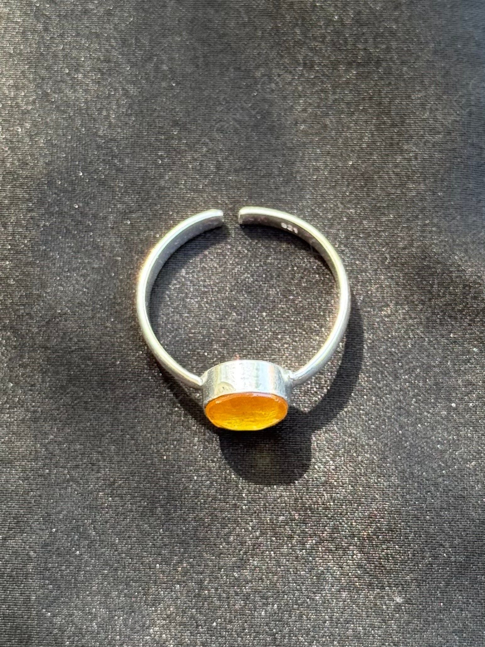 Yellow Sapphire (Pukhraj) Adjustable Ring