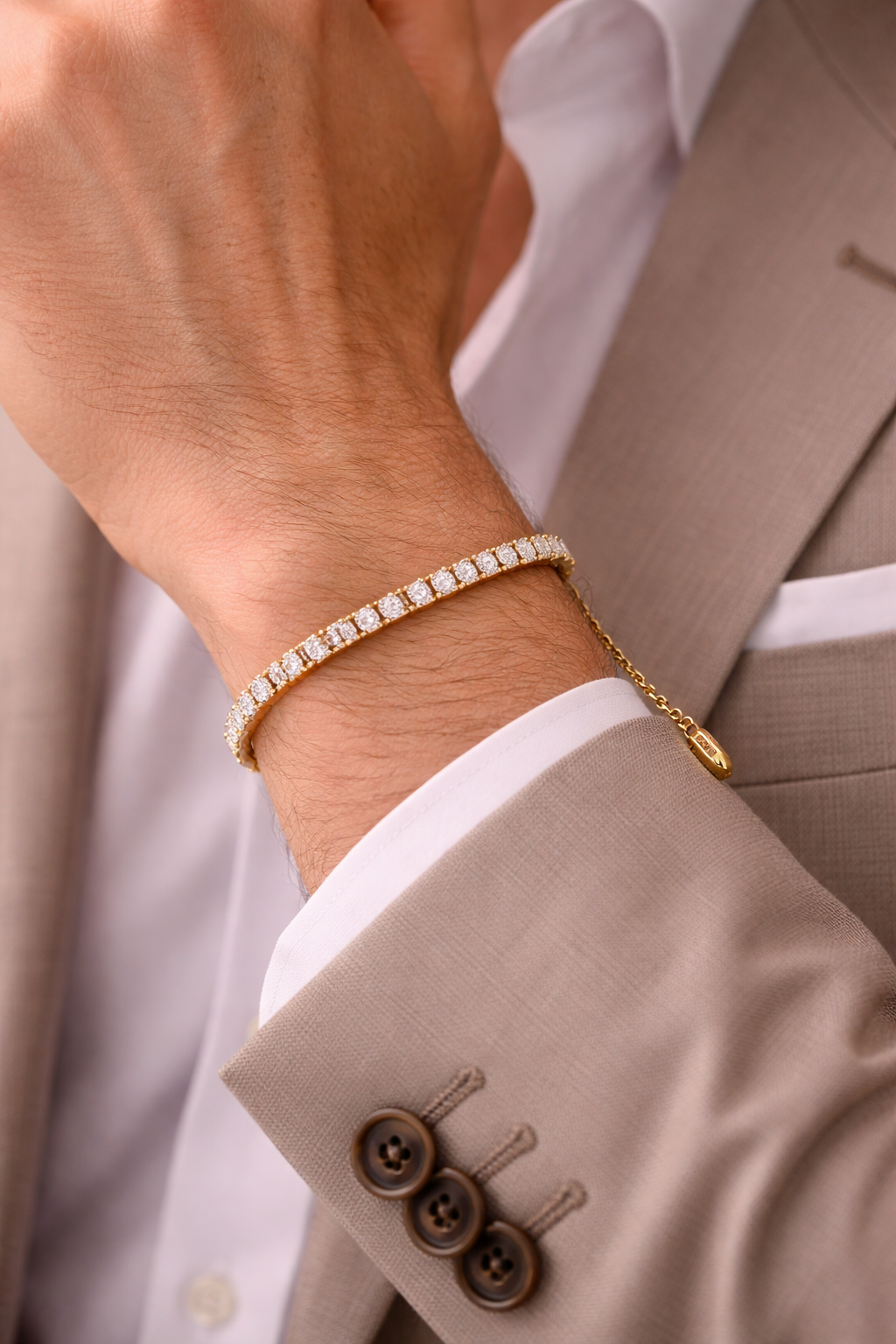 Crystal Glow Adjustable Tennis Bracelet