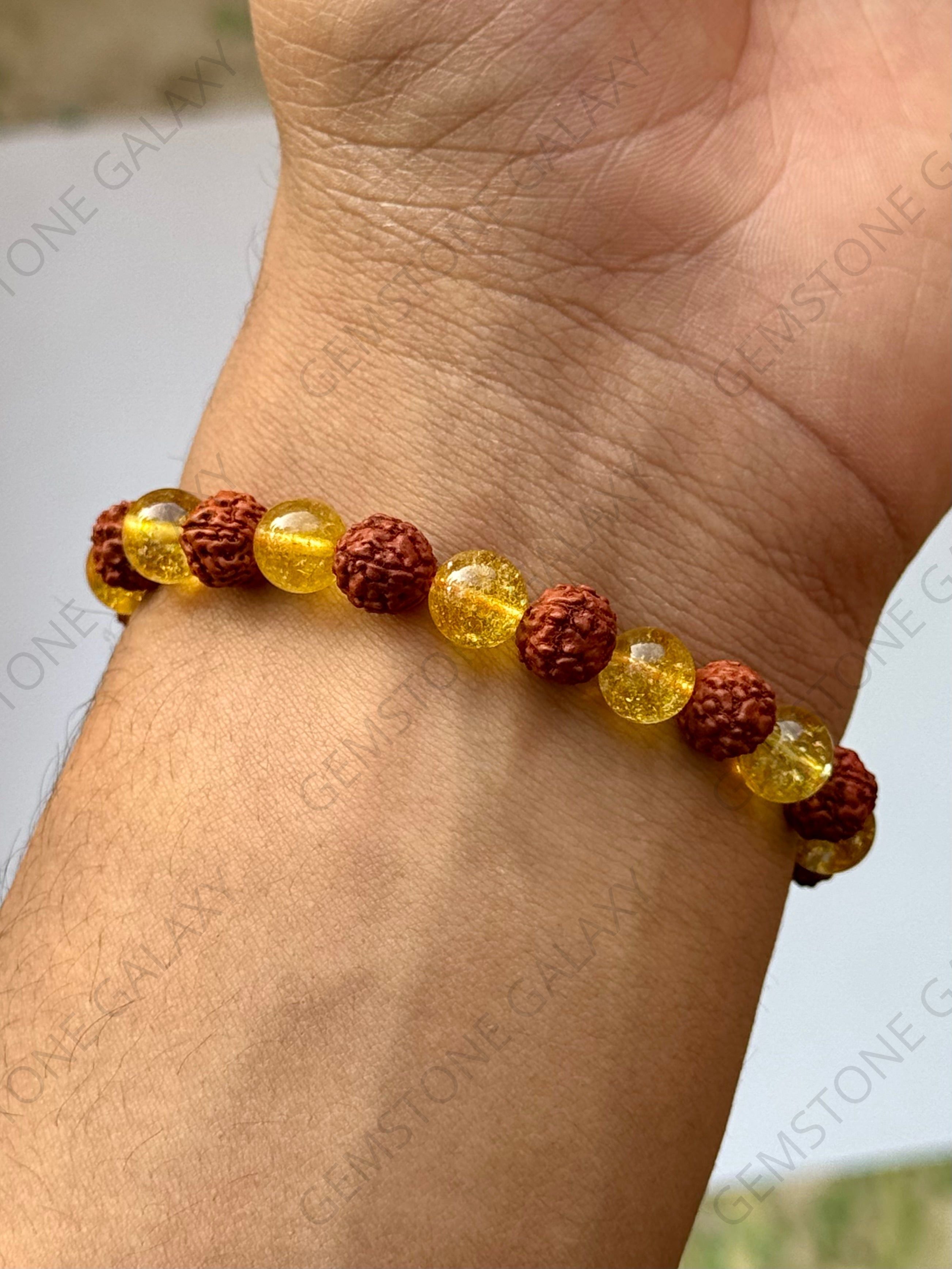 Citrine - Rudraksha Bracelet