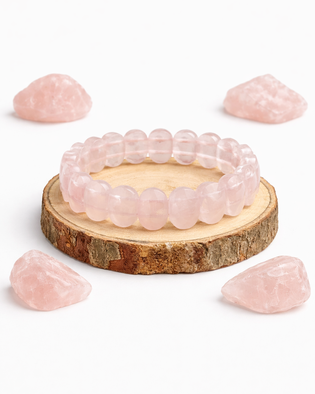 Rose Quartz Oval Cut Bracelet