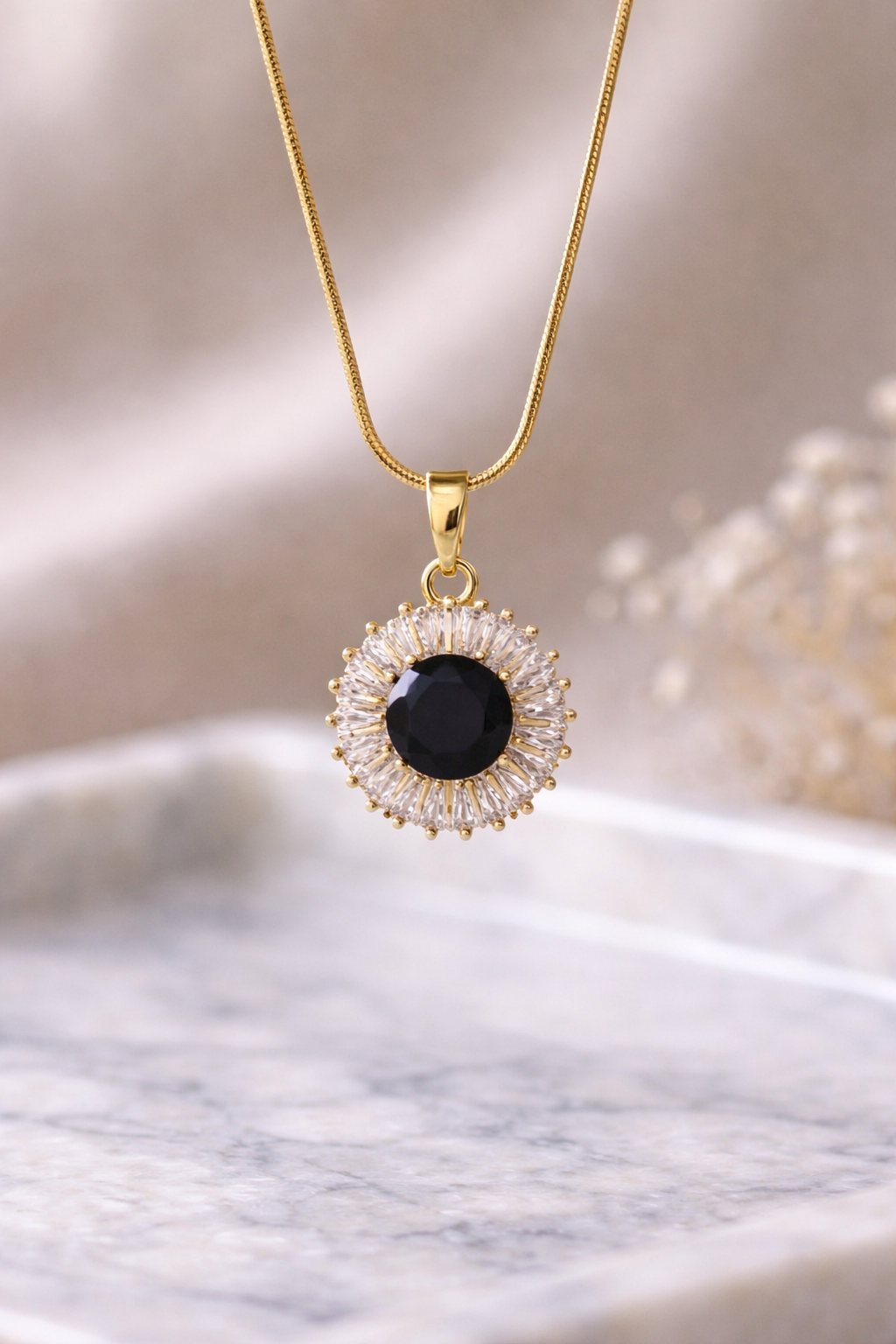 Celestial Halo Pendant Necklace