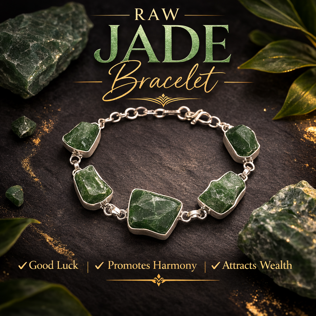 Raw Jade Adjustable Bracelet