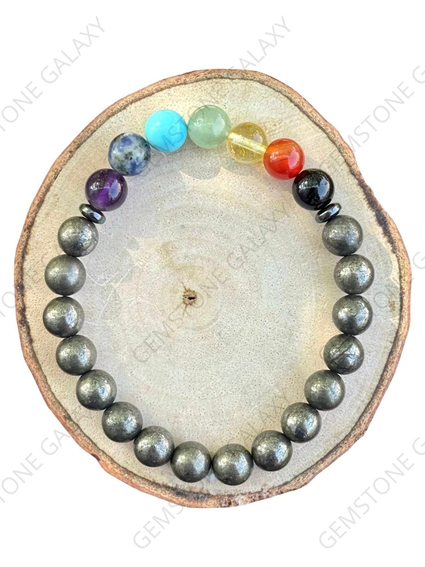 7 Chakra - Pyrite Bracelet