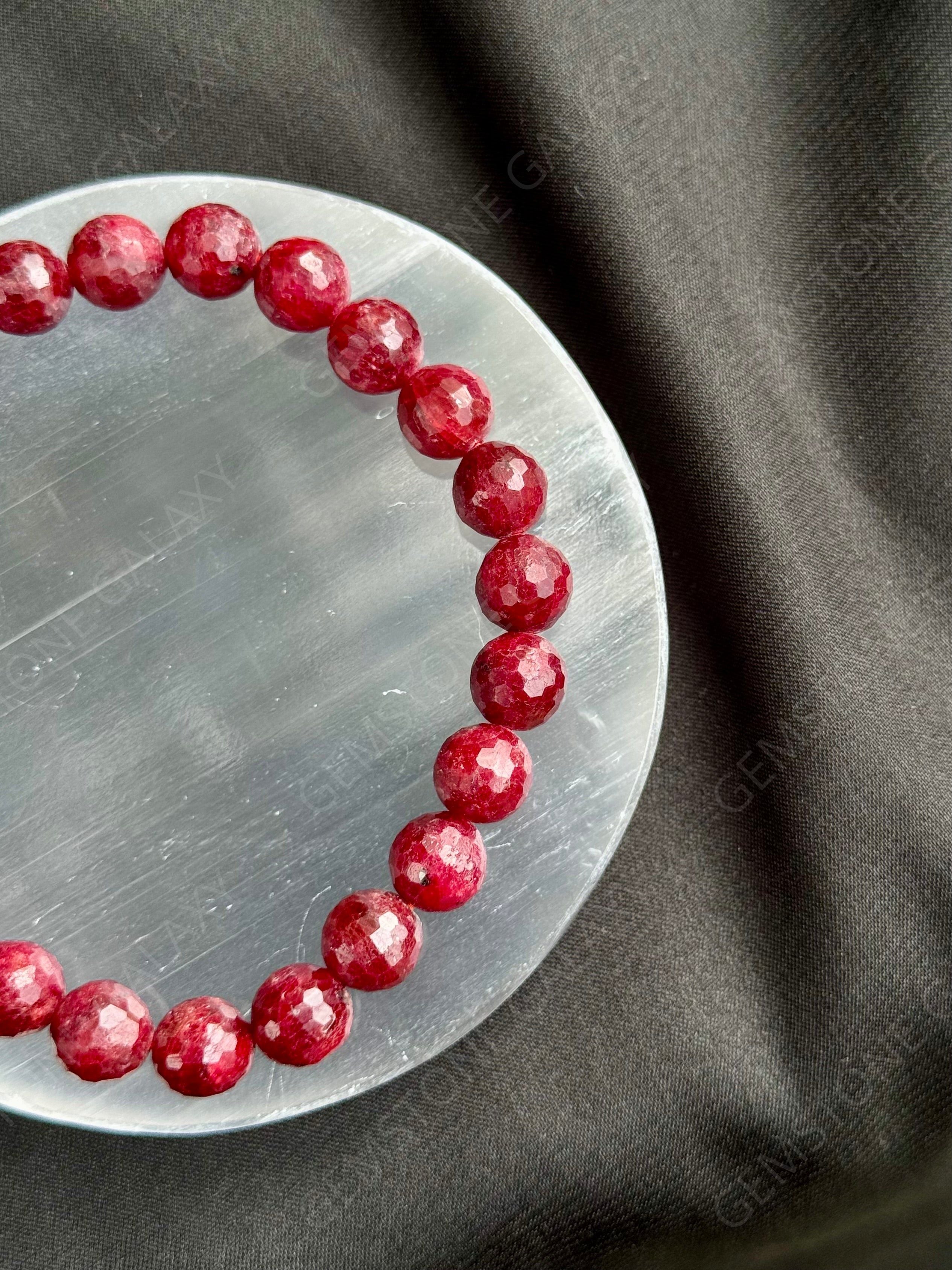 Ruby Diamond Cut Bracelet