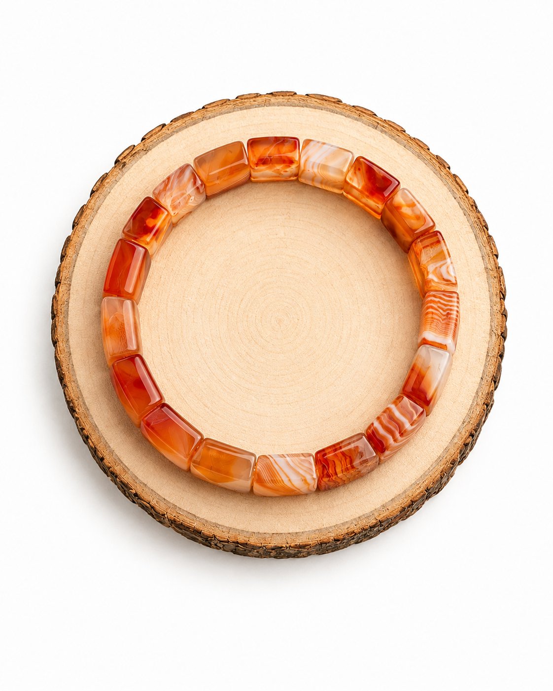 Carnelian Square Cut Bracelet
