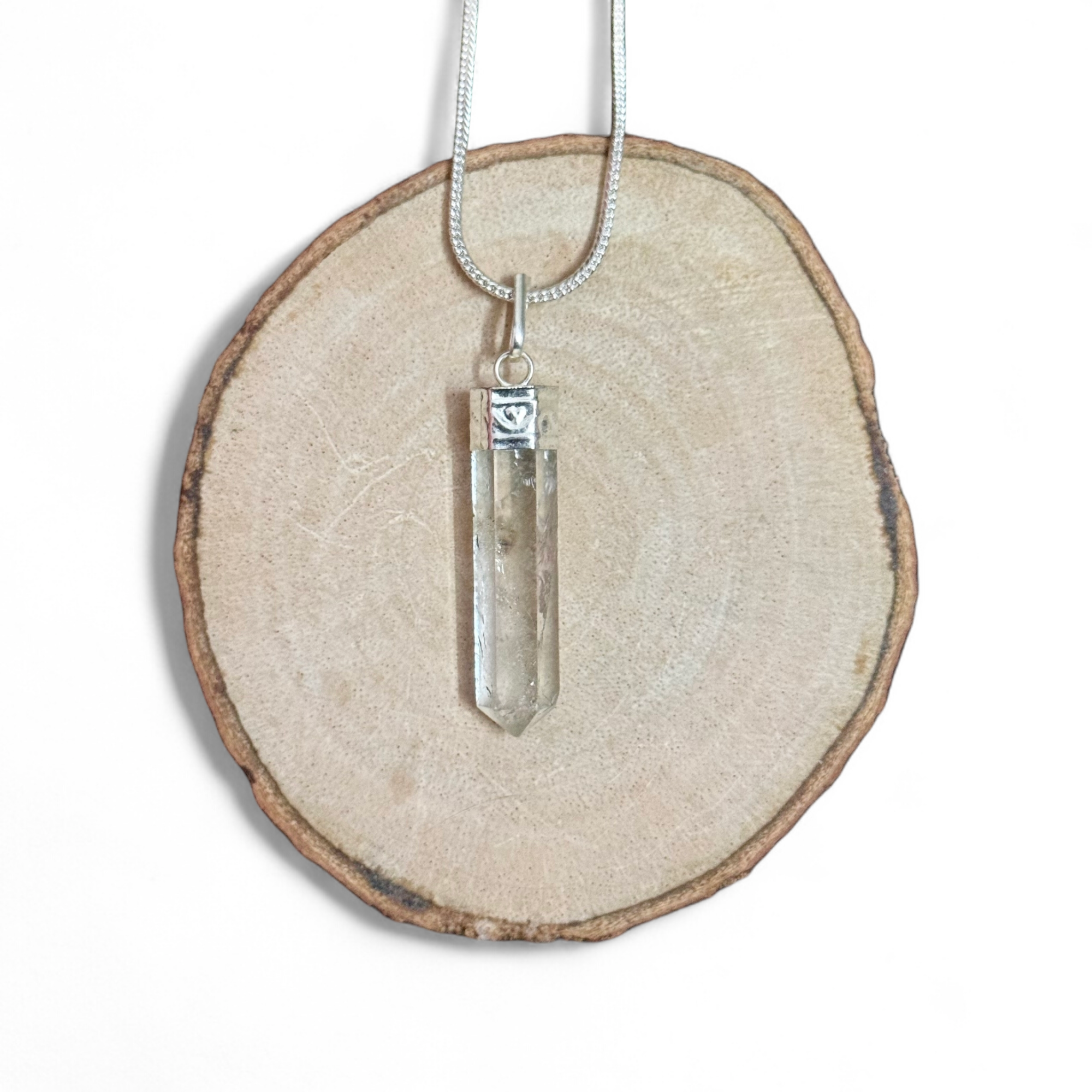 Clear Quartz Pencil Pendant