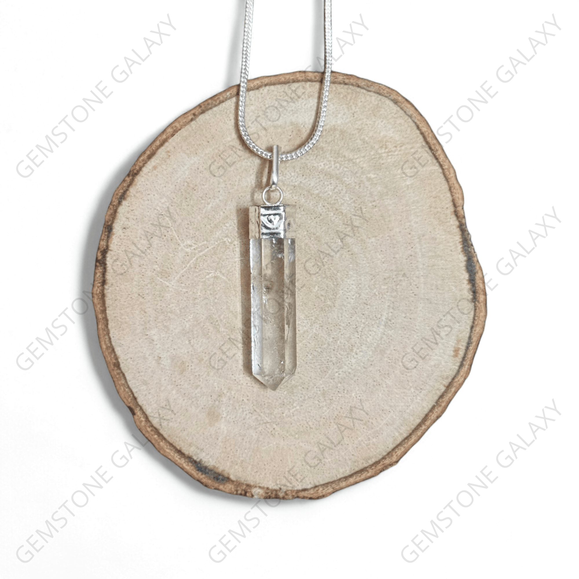 Clear Quartz Pencil Pendant
