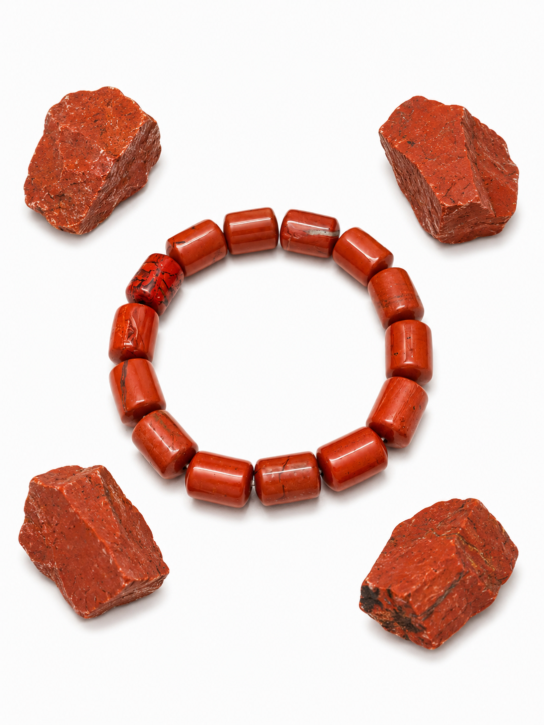 Red Jasper Tube Bracelet