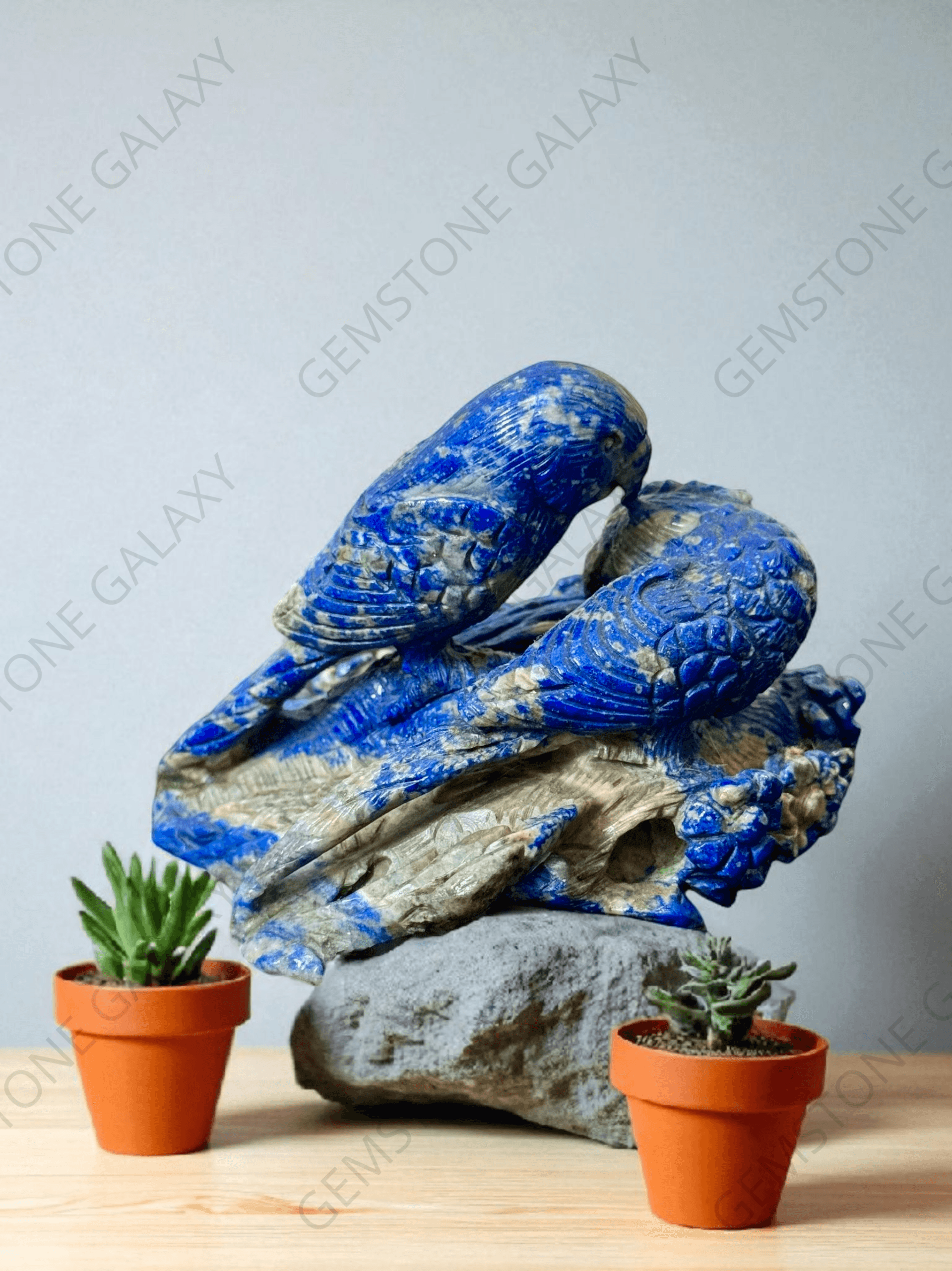 Lapis Lazuli Bird Pair Figurine