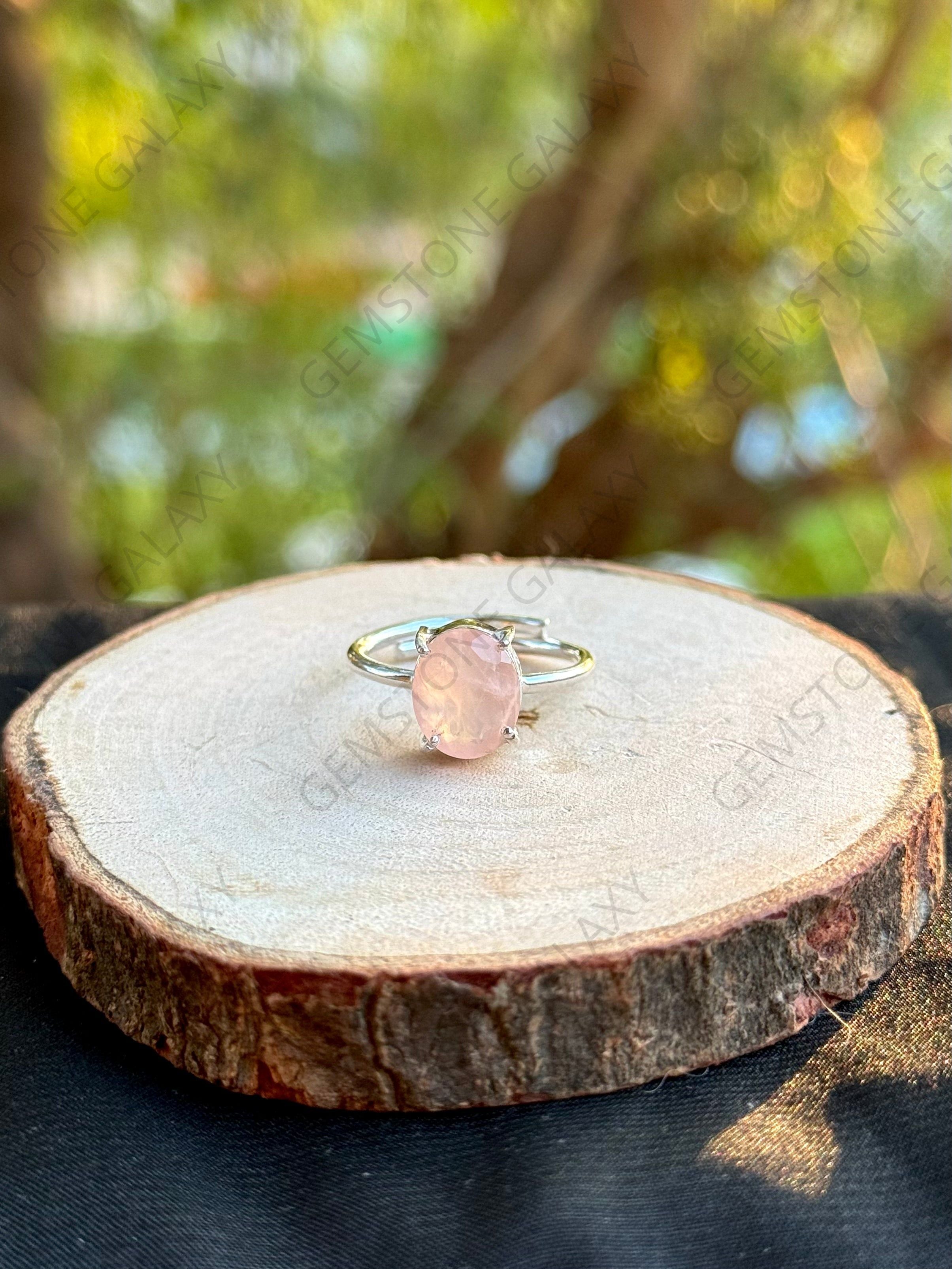 Rose Quartz Adjustable Ring