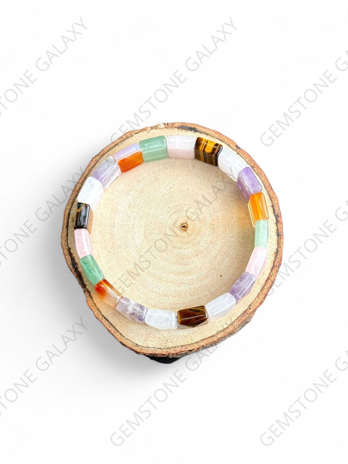 Mix Chakra Square Cut Bracelet