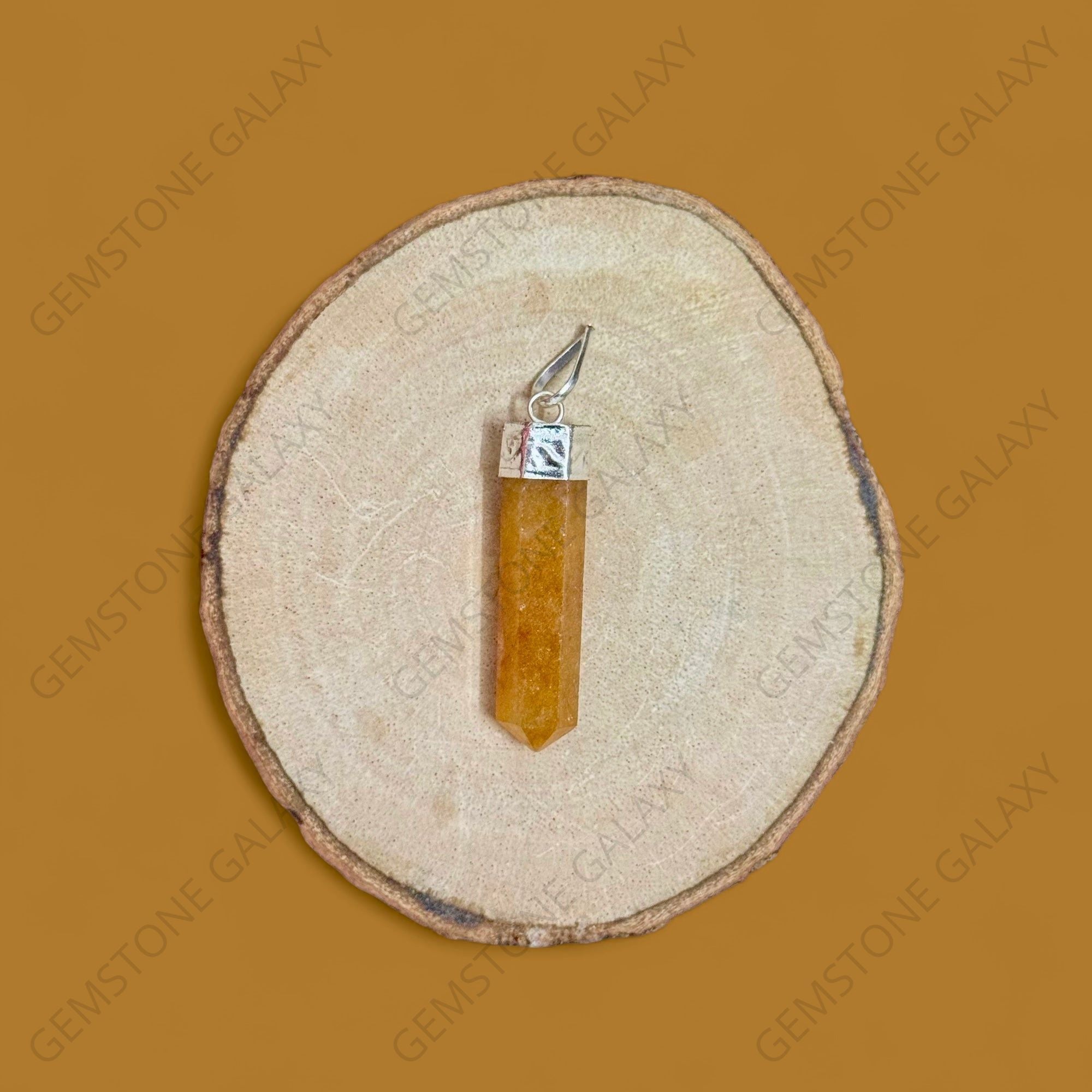 Citrine Pencil Pendant