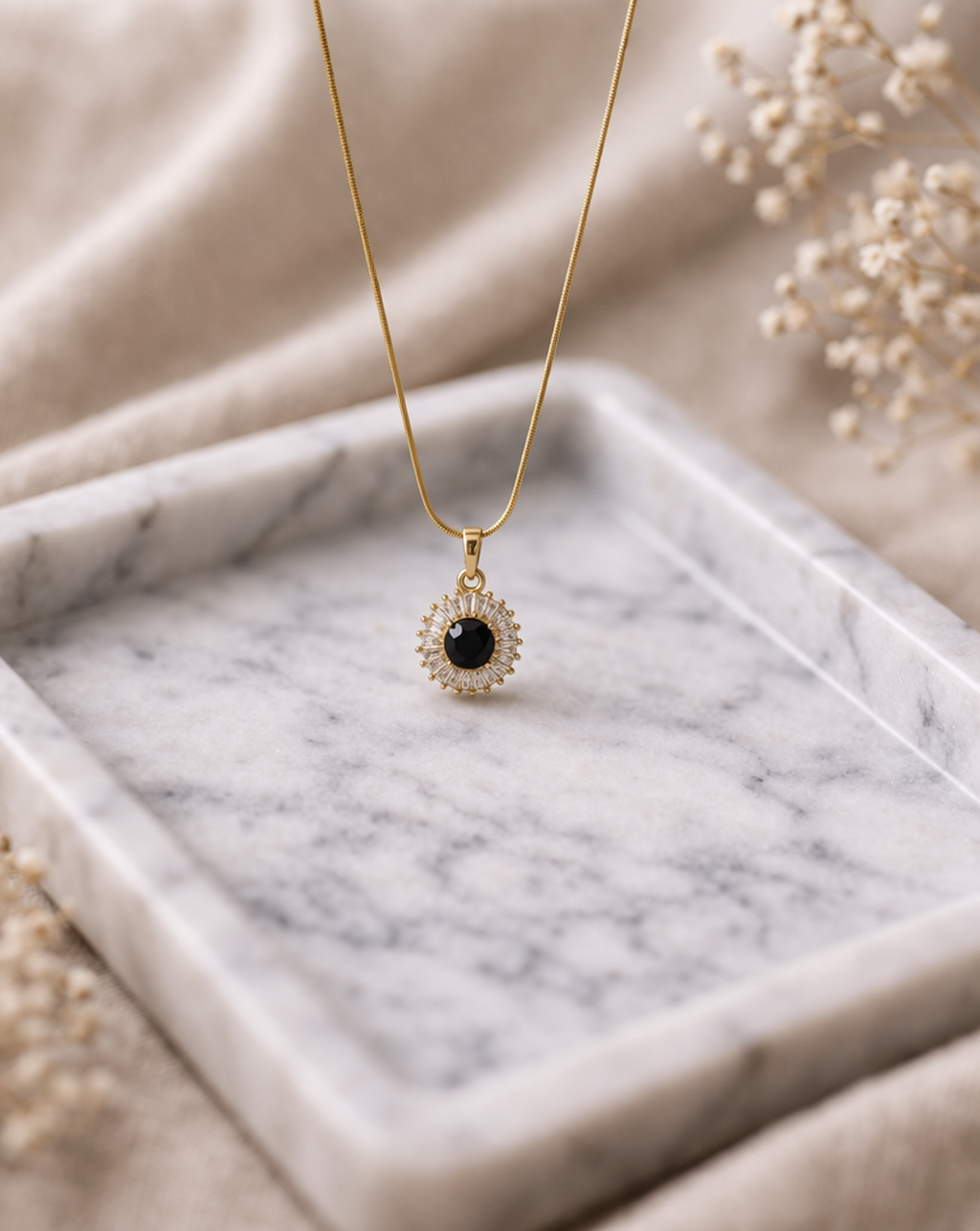 Celestial Halo Pendant Necklace